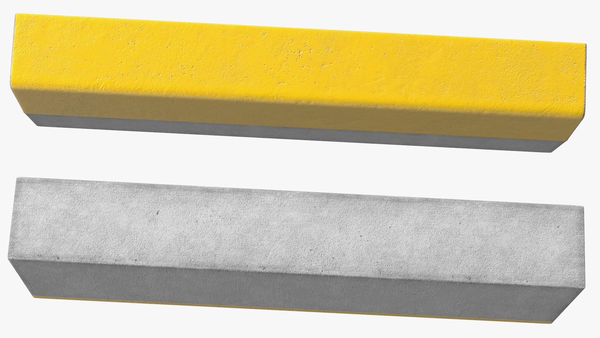 Curb 1m Yellow 3D model