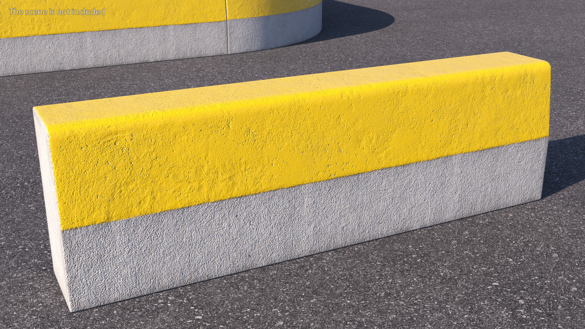 Curb 1m Yellow 3D model