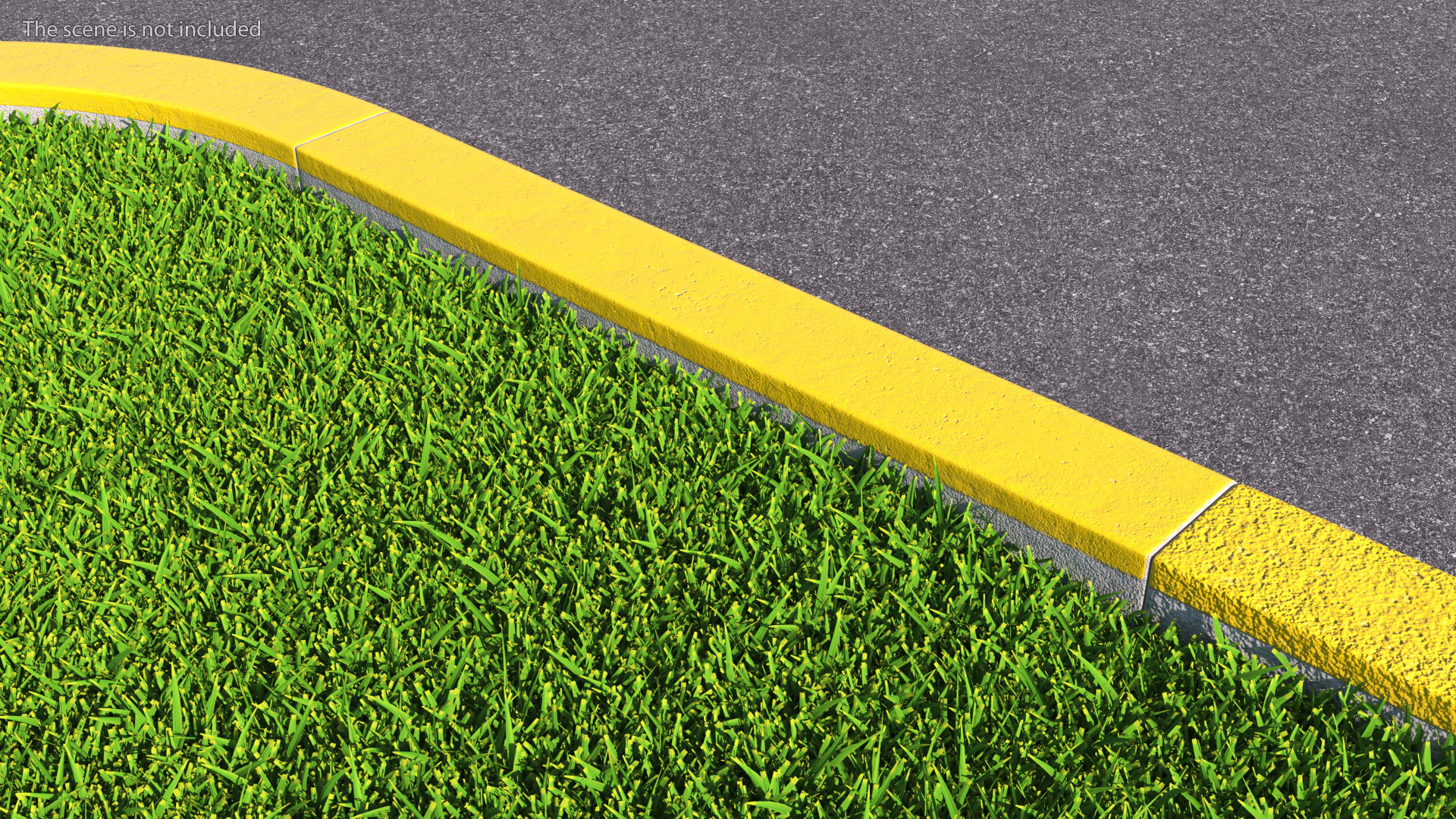 Curb 1m Yellow 3D model
