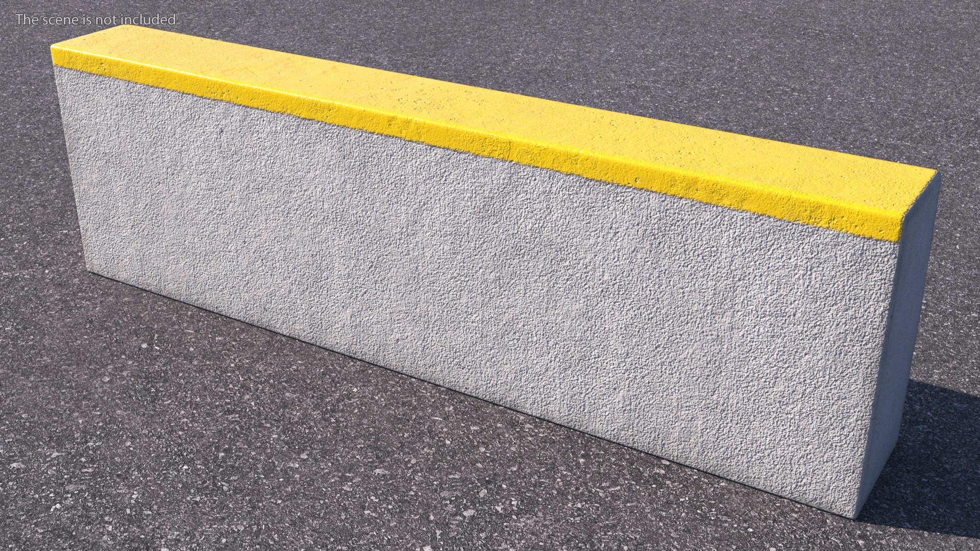 Curb 1m Yellow 3D model