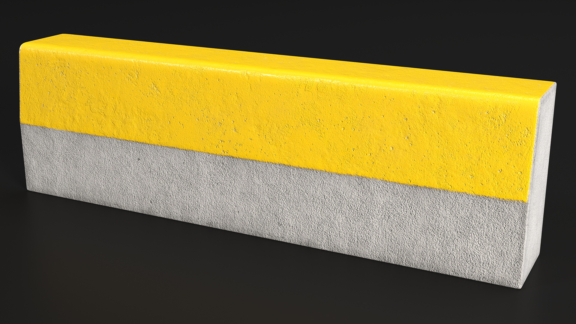 Curb 1m Yellow 3D model