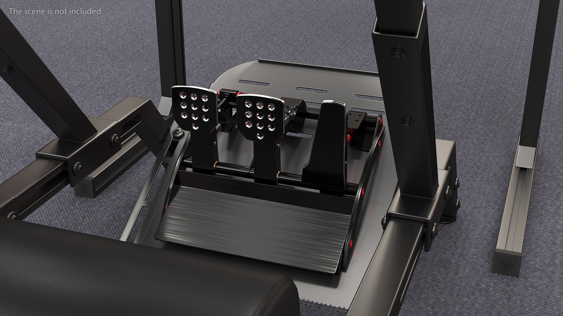 3D model GT Racing Sim Gaming Setup with Monitors