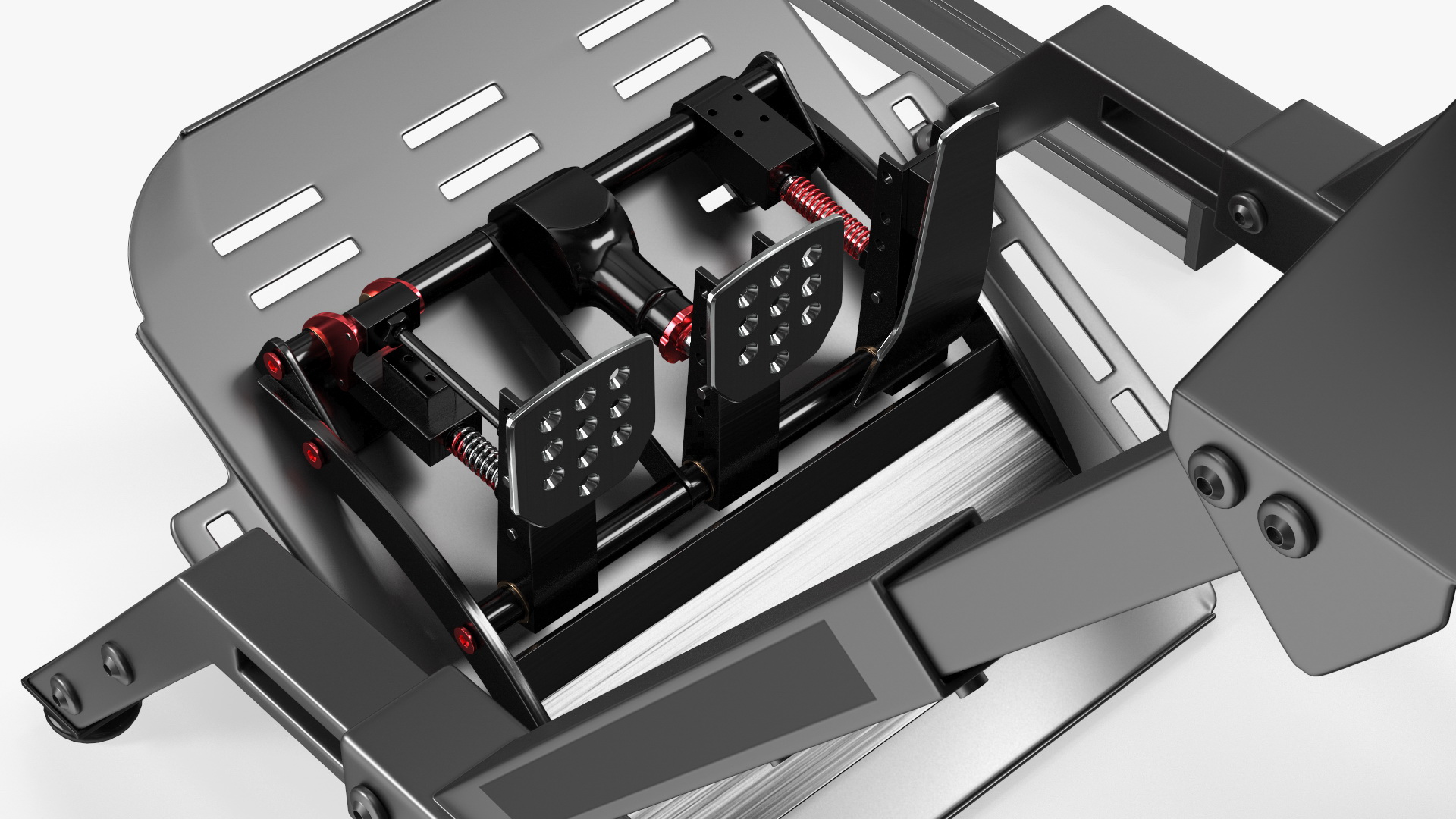 3D model GT Racing Sim Gaming Setup with Monitors