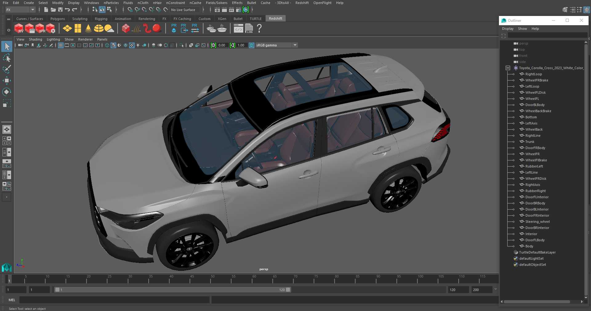 Toyota Corolla Cross 2023 White Color 3D
