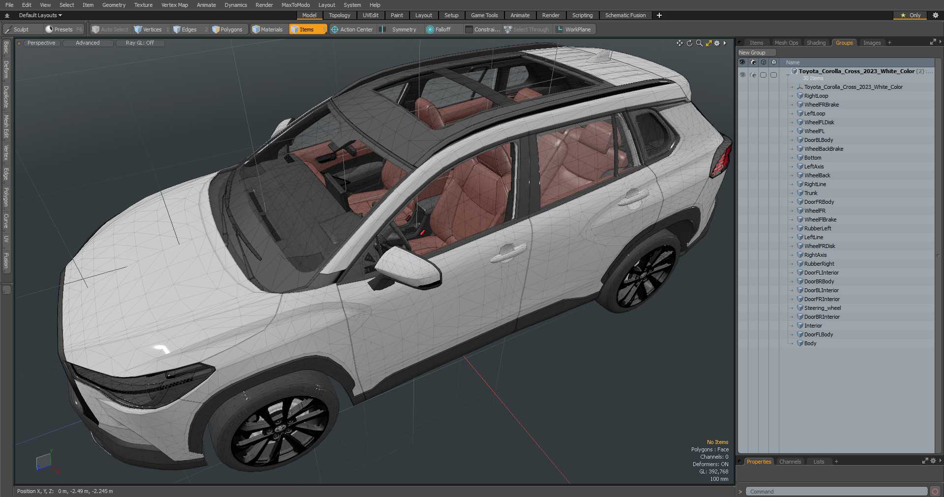 Toyota Corolla Cross 2023 White Color 3D