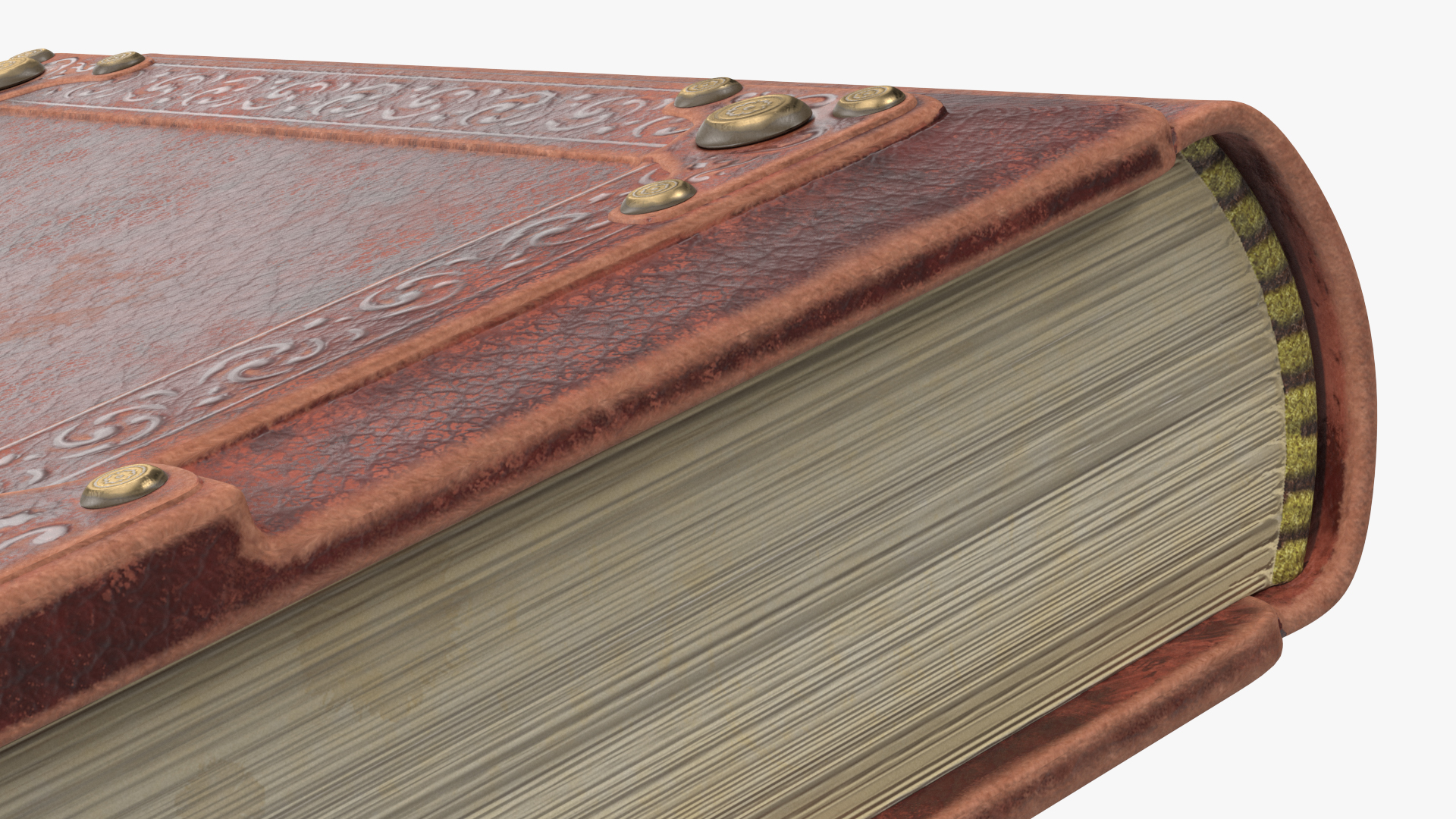 Ornate Book Closed Brown 3D model