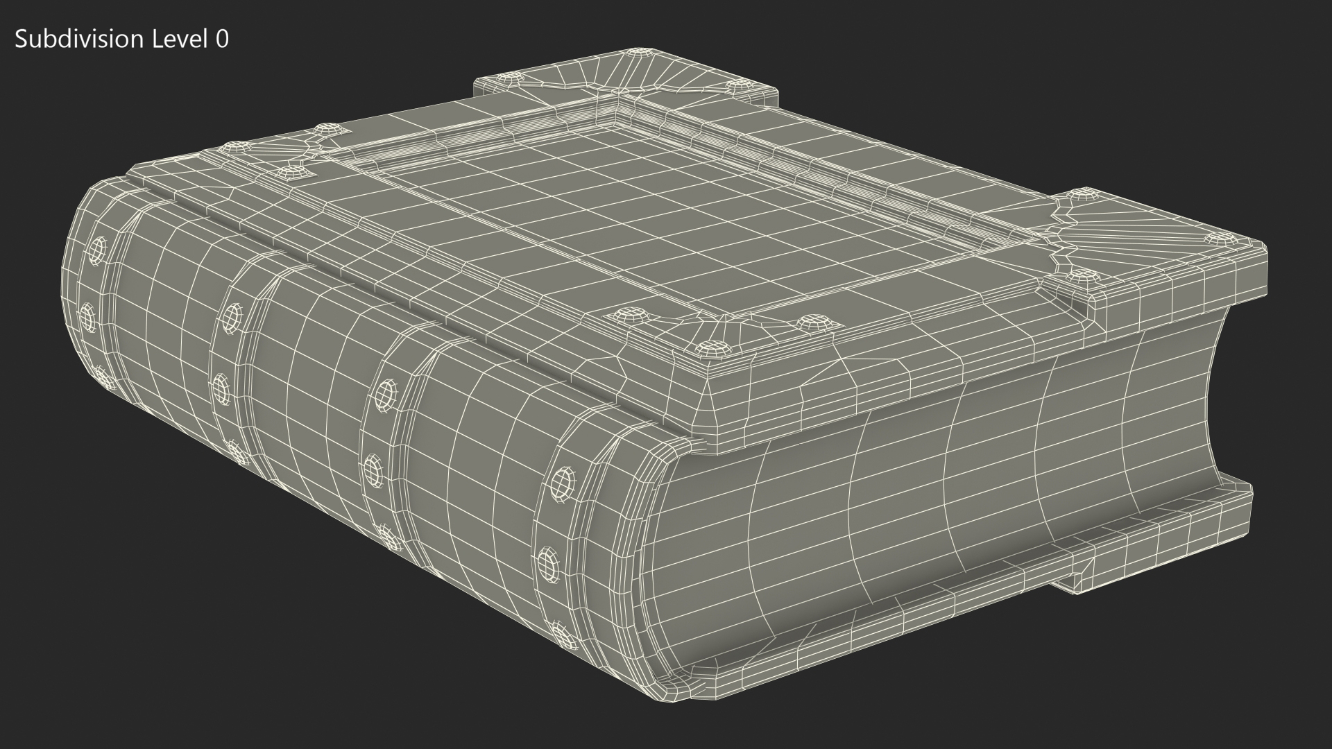 Ornate Book Closed Brown 3D model