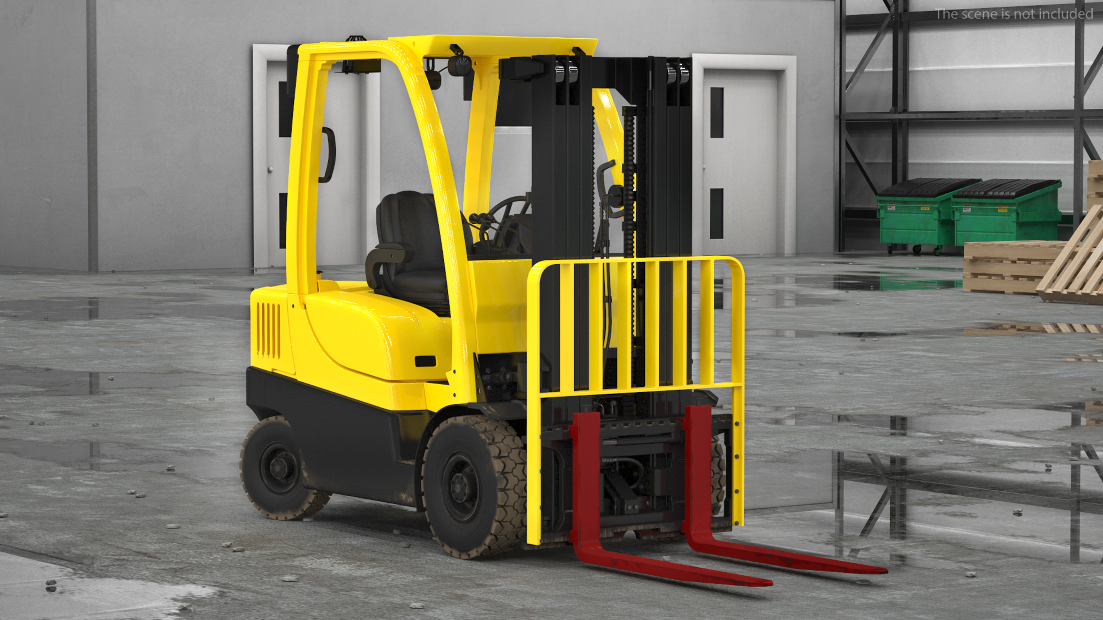 3D Electric Forklift Rigged for Maya model