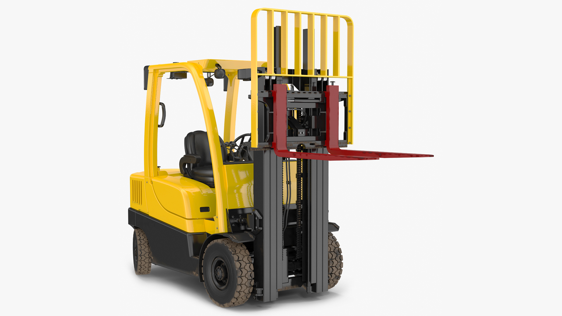 3D Electric Forklift Rigged for Maya model