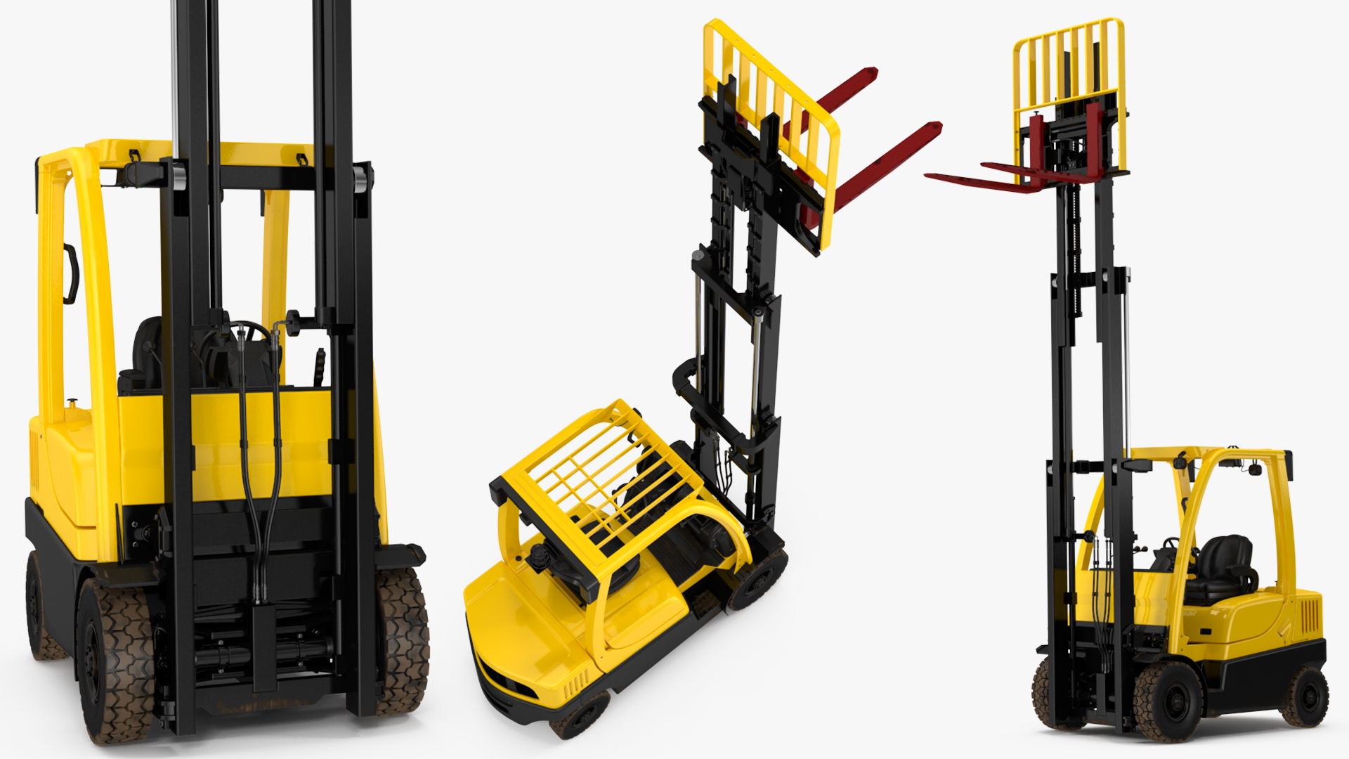 3D Electric Forklift Rigged for Maya model