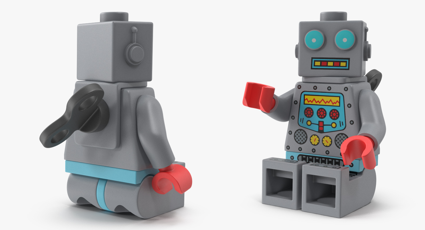 3D Lego Robot Minifigure