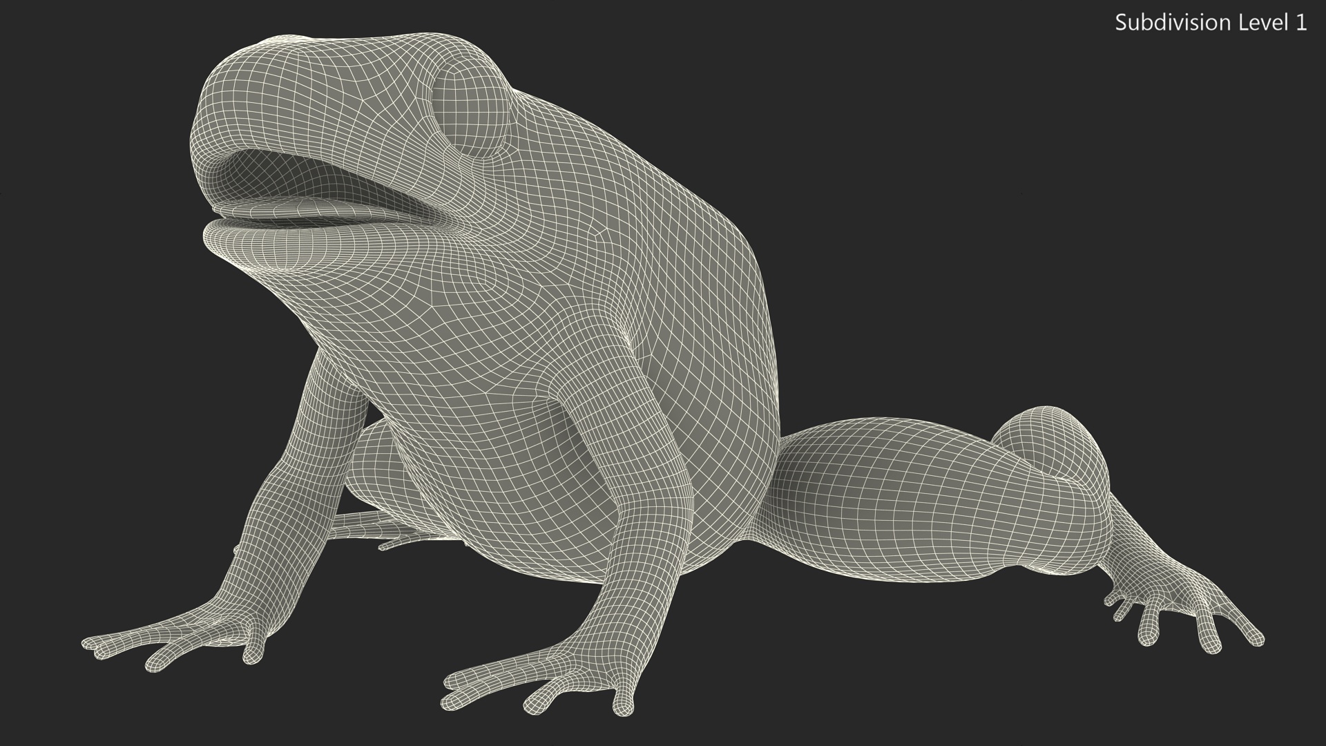 3D Poisonous Dart Frog Orange Morph Rigged for Cinema 4D model
