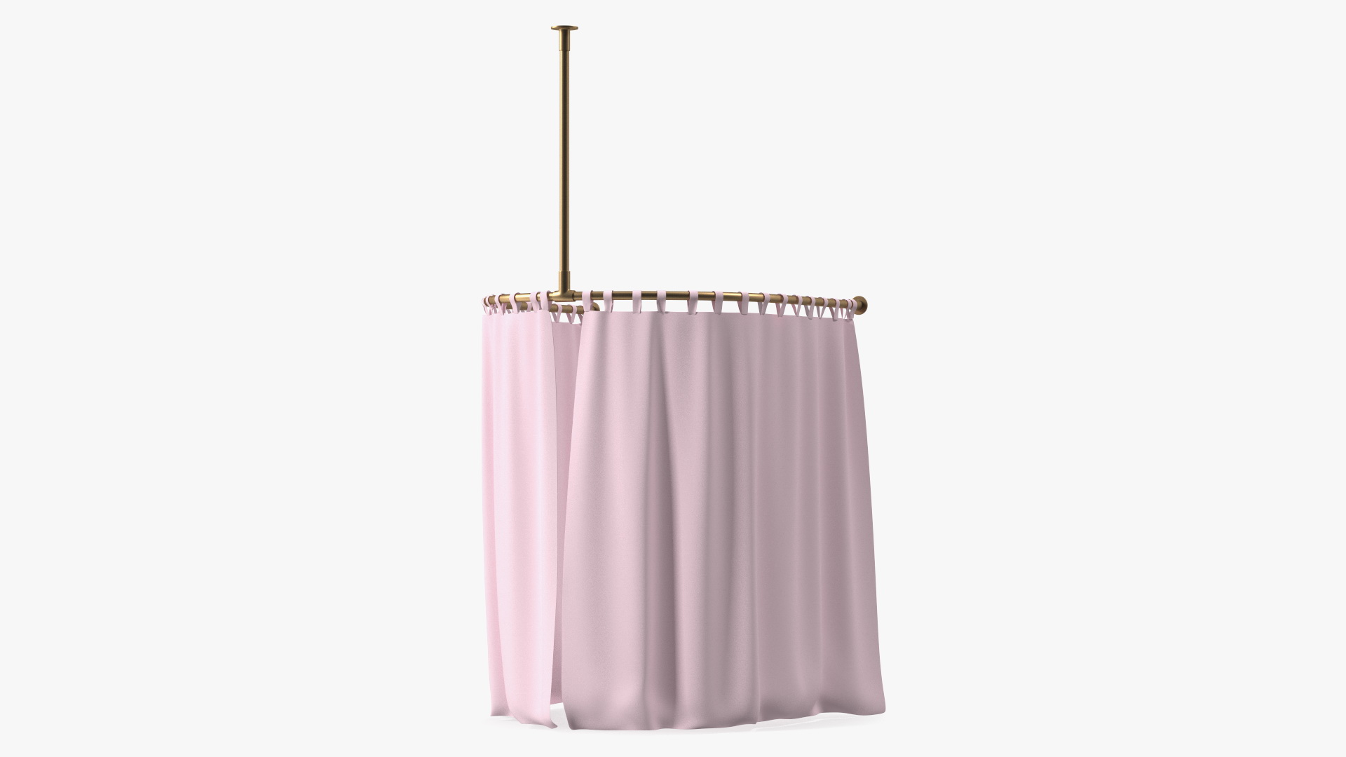 Closed Fitting Room Curtain Pink 3D