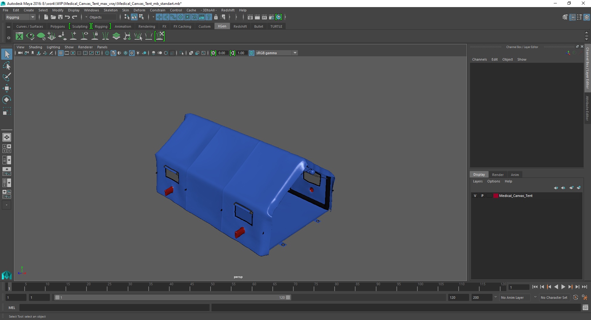 Medical Canvas Tent 3D model