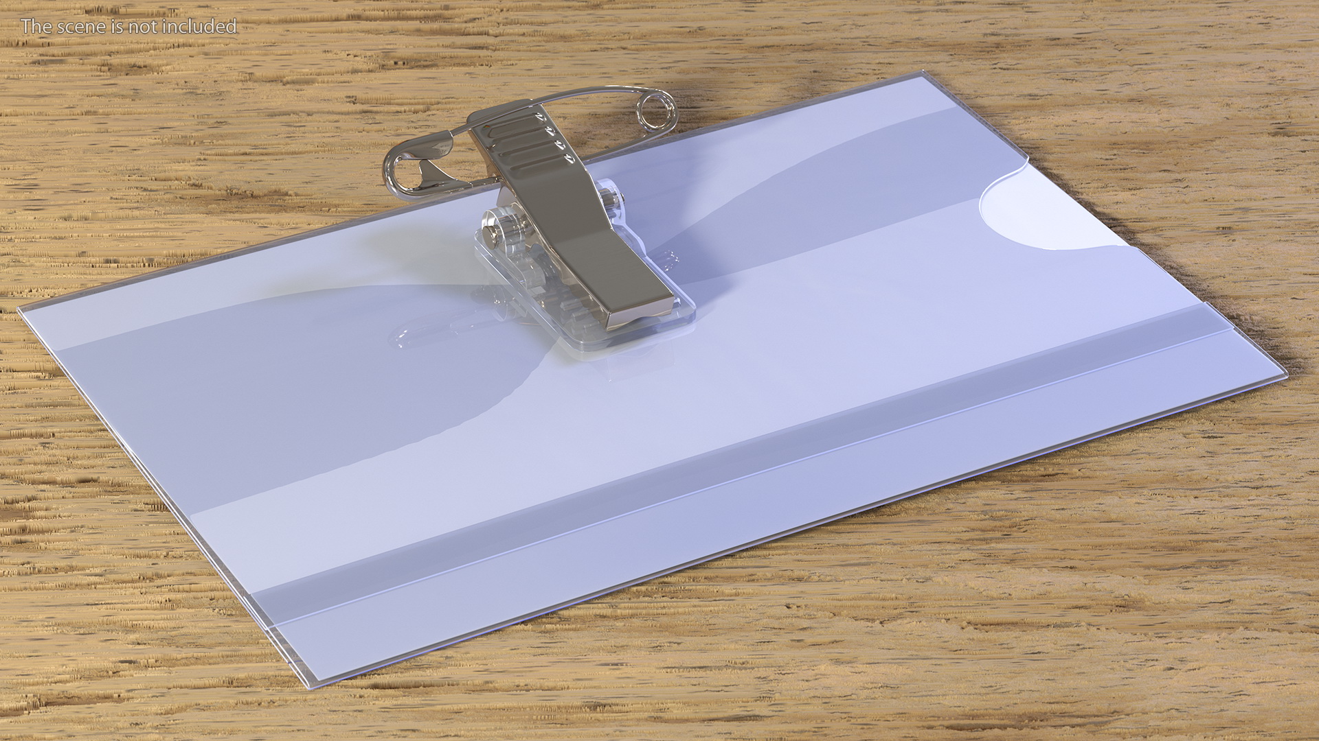 3D model Name Badge Holder with Clip and Pin
