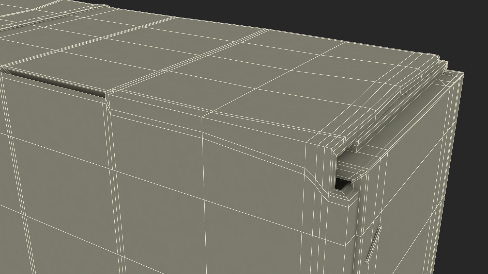 43 Inch TV Removal Cardboard Moving Box 3D model