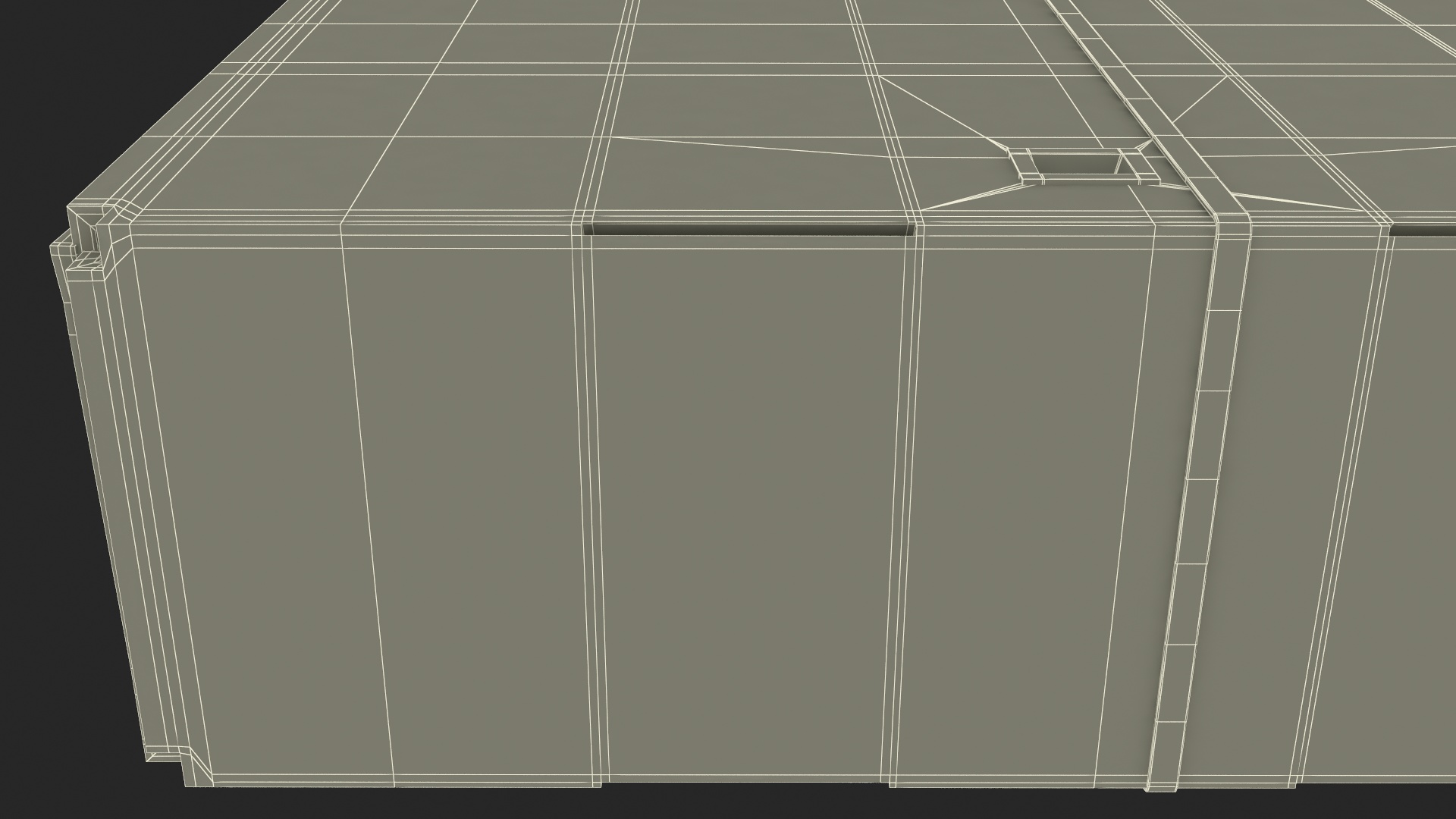 43 Inch TV Removal Cardboard Moving Box 3D model