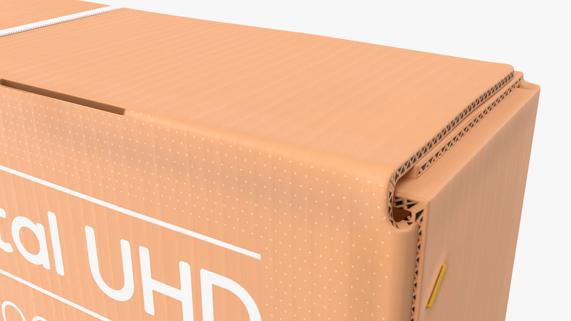 43 Inch TV Removal Cardboard Moving Box 3D model