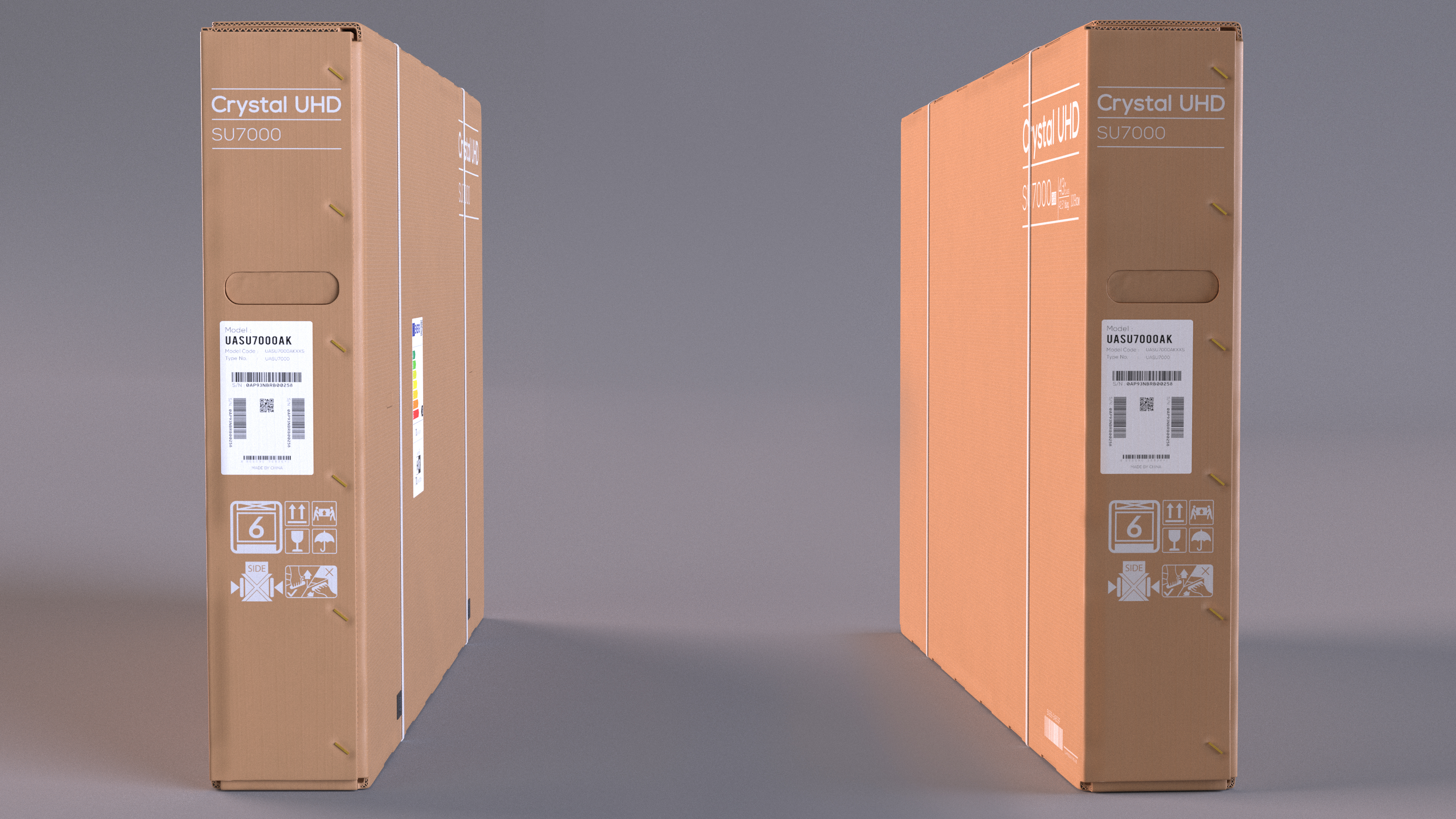 43 Inch TV Removal Cardboard Moving Box 3D model