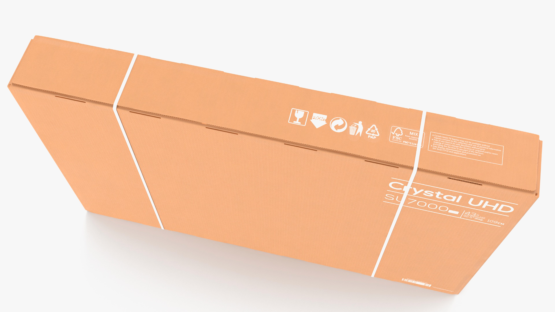 43 Inch TV Removal Cardboard Moving Box 3D model