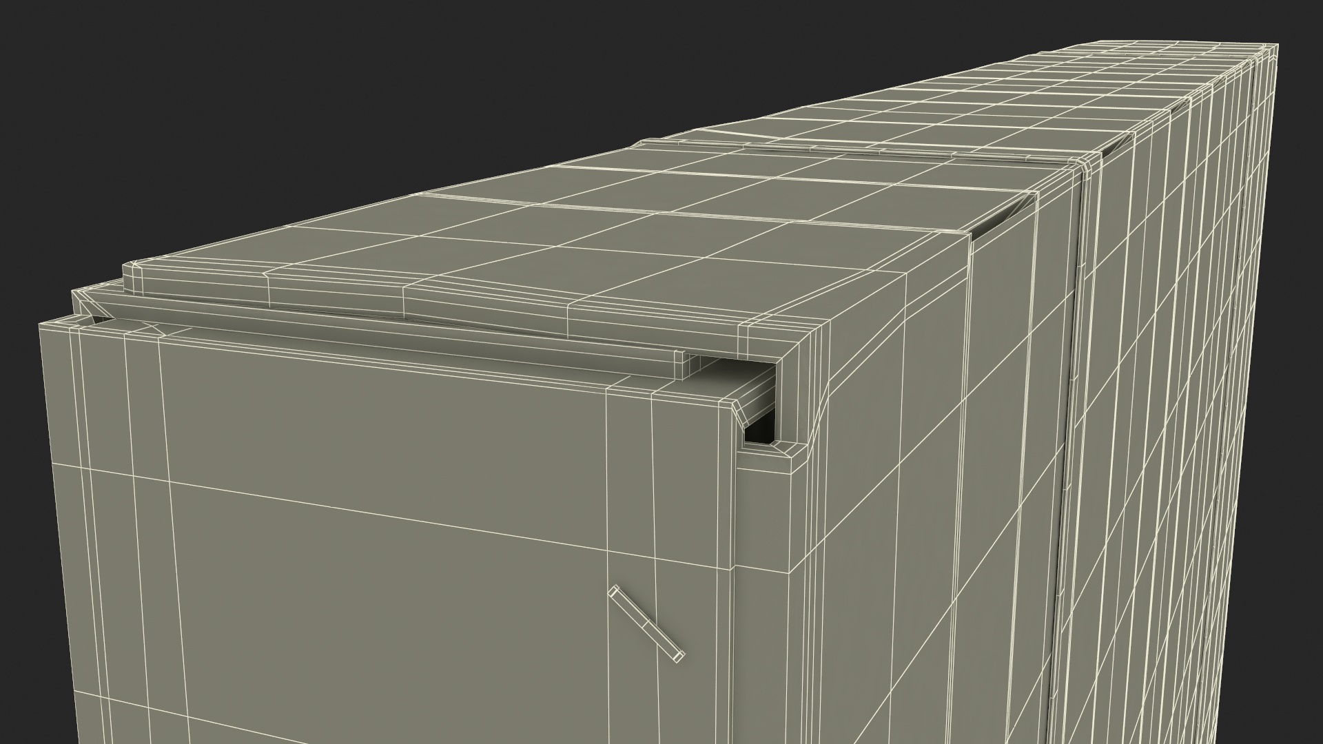 43 Inch TV Removal Cardboard Moving Box 3D model