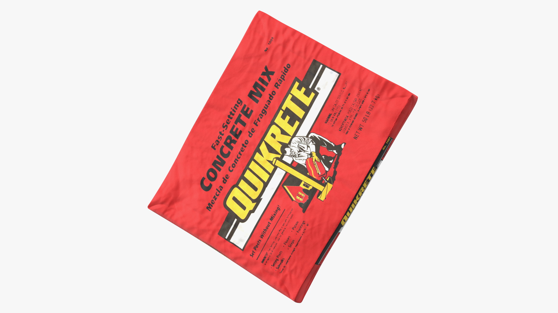 3D model Cement Packaging Quikrete 50 Lb Red