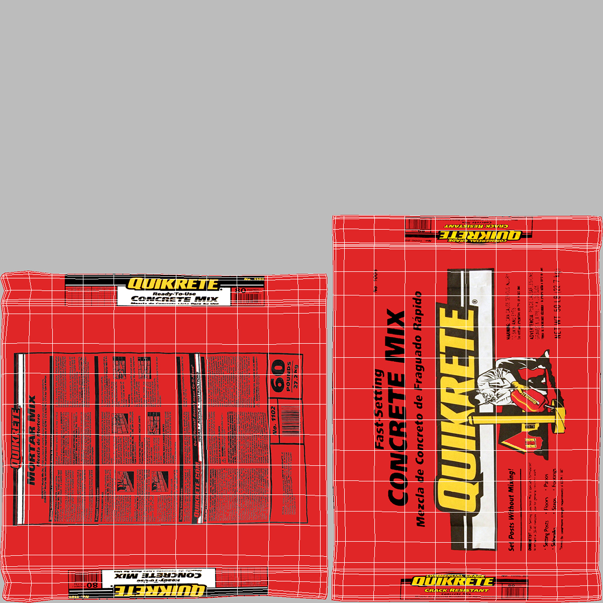3D model Cement Packaging Quikrete 50 Lb Red