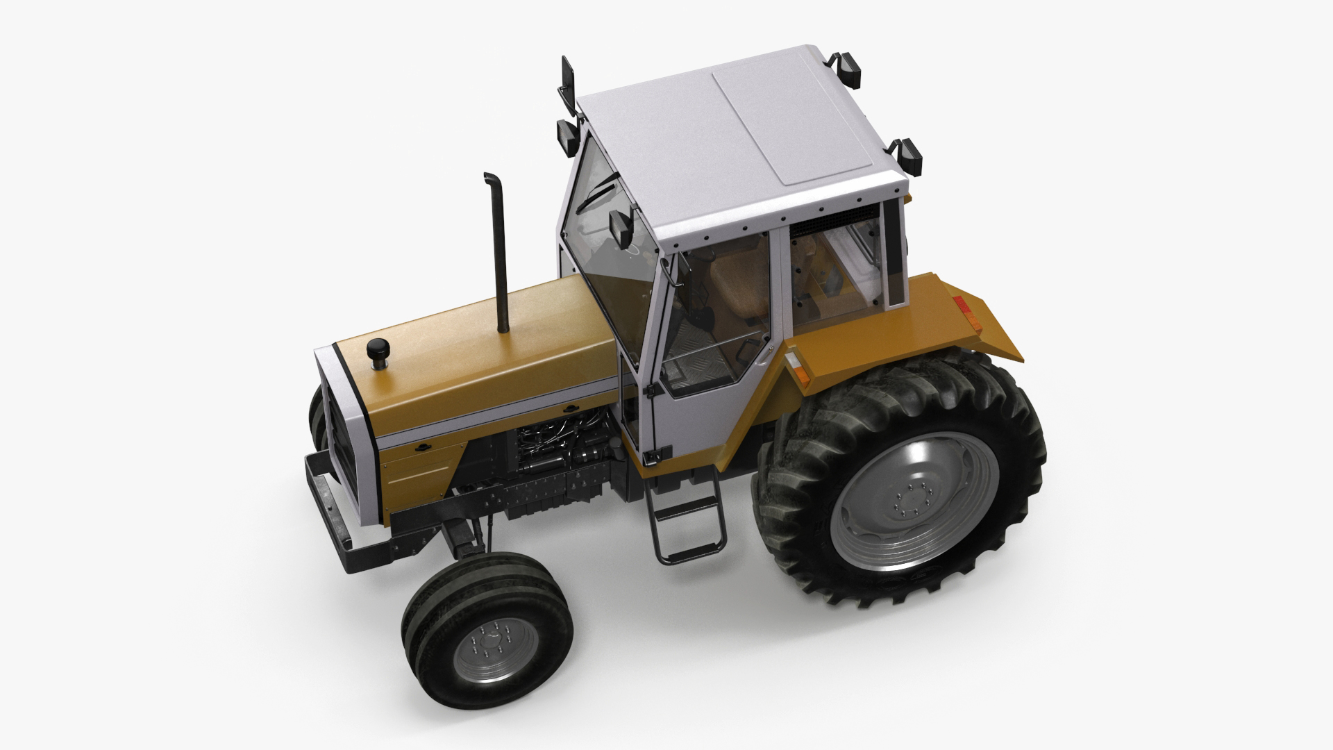 3D Farm Tractor Rigged for Maya model