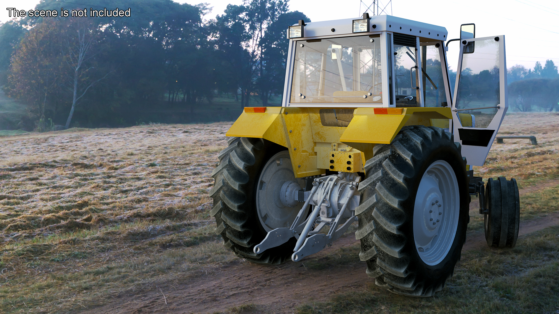 3D Farm Tractor Rigged for Maya model