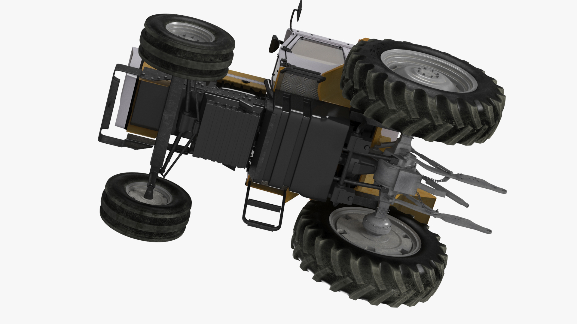 3D Farm Tractor Rigged for Maya model