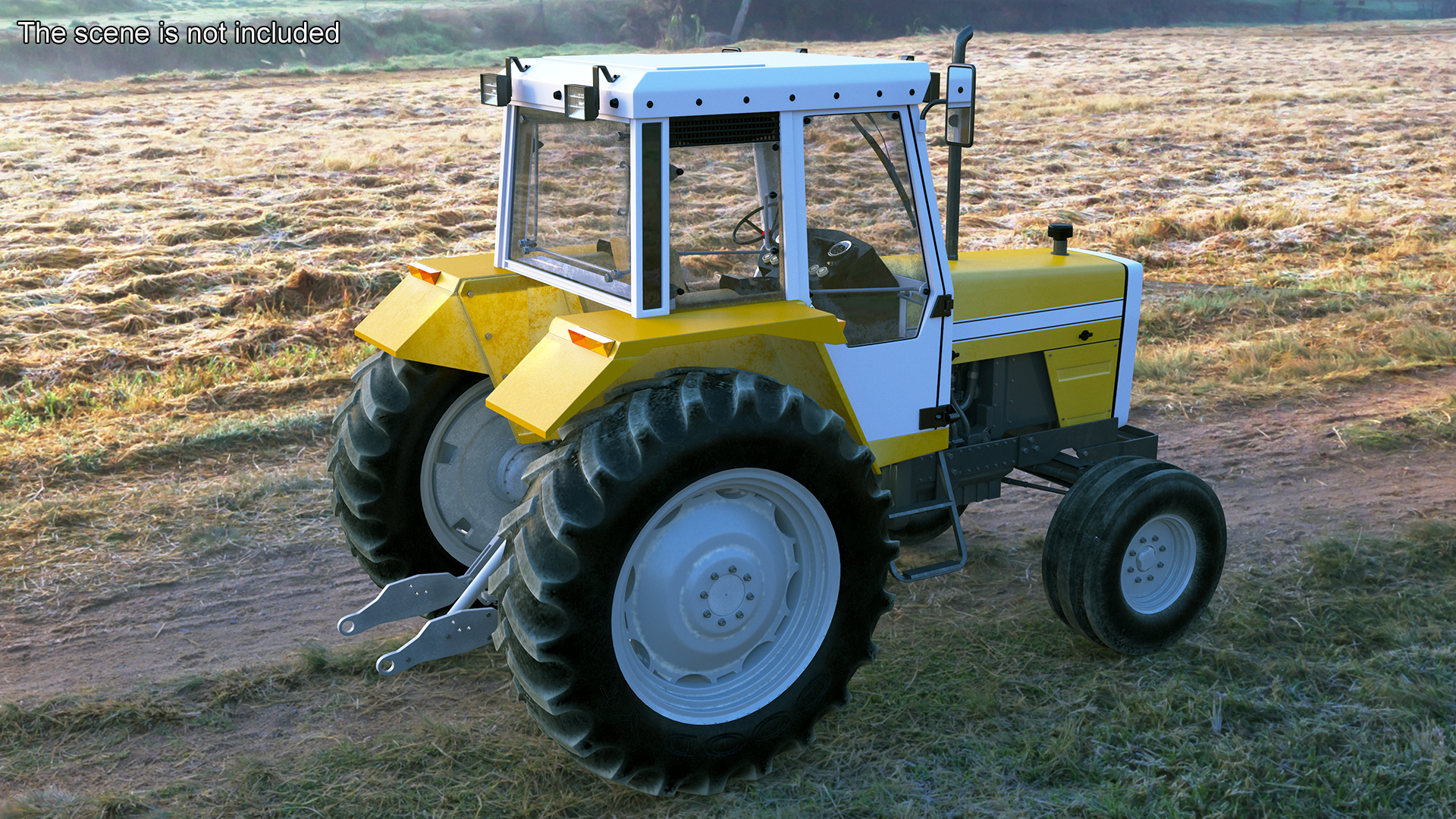 3D Farm Tractor Rigged for Maya model