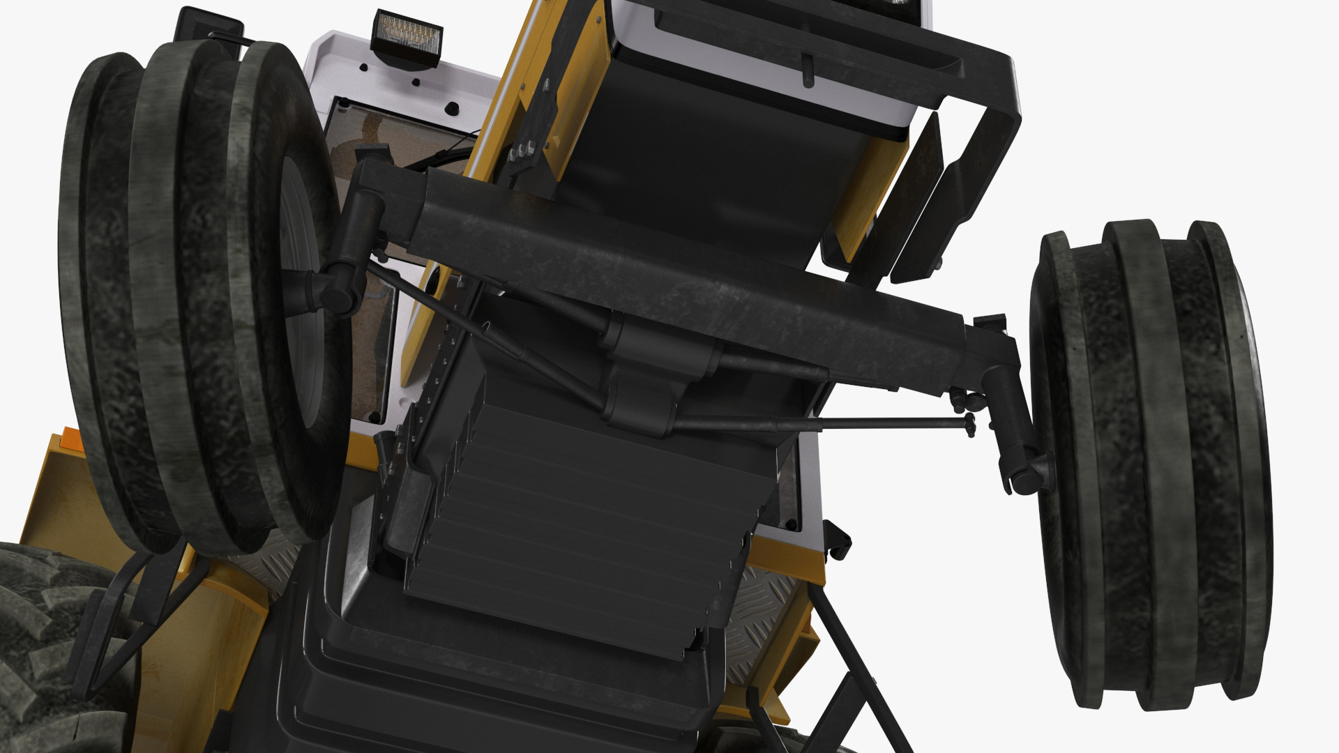 3D Farm Tractor Rigged for Maya model
