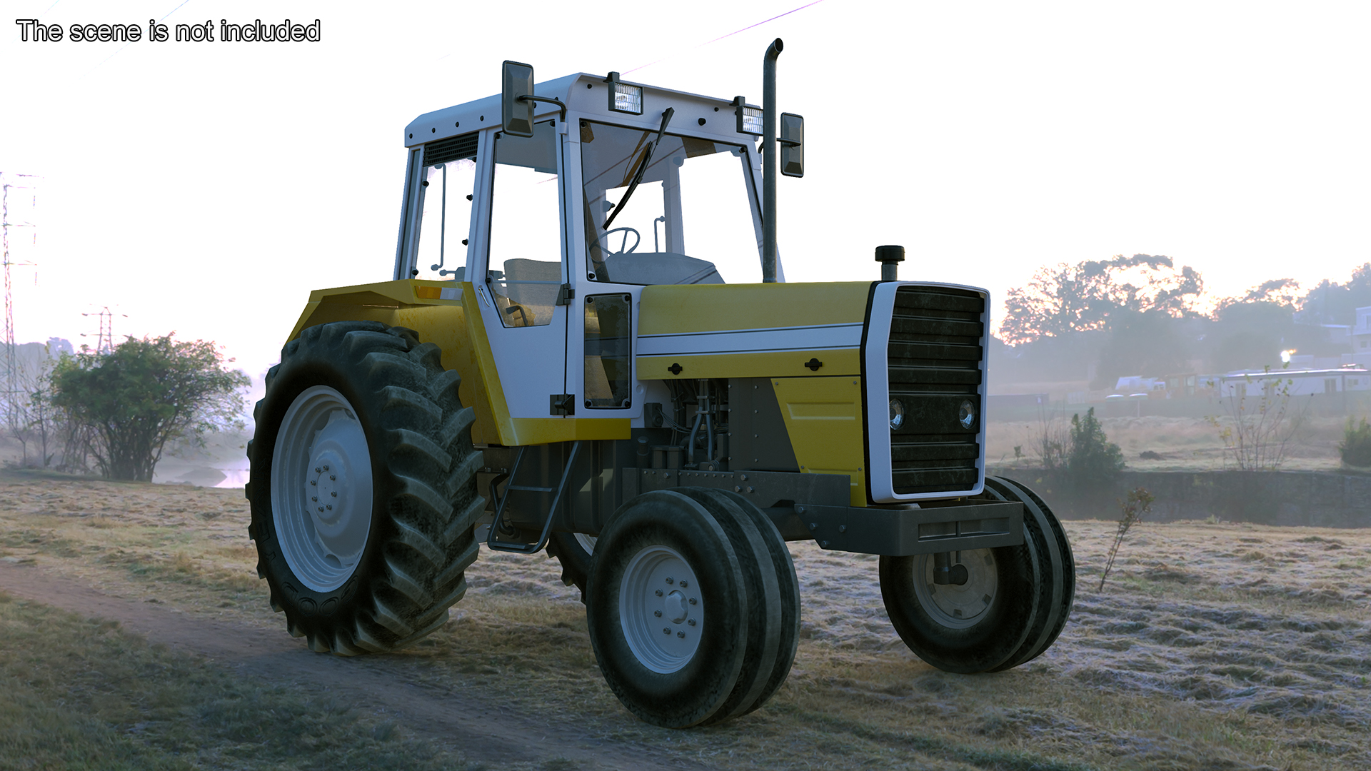 3D Farm Tractor Rigged for Maya model