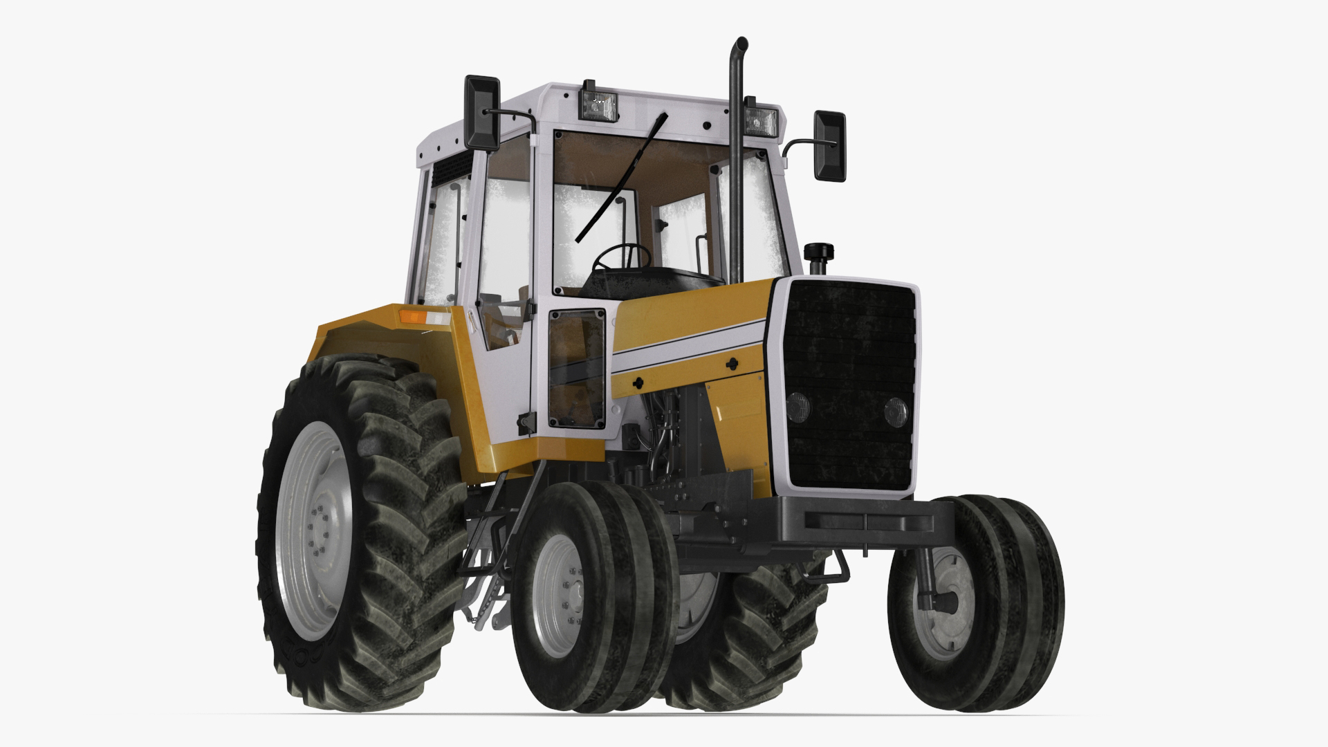 3D Farm Tractor Rigged for Maya model