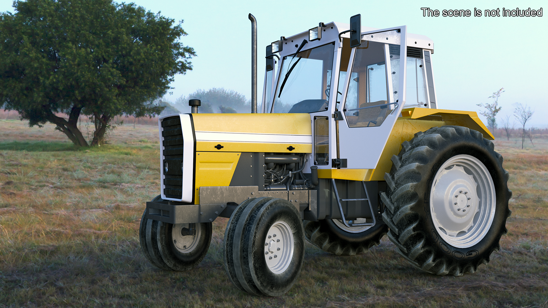 3D Farm Tractor Rigged for Maya model