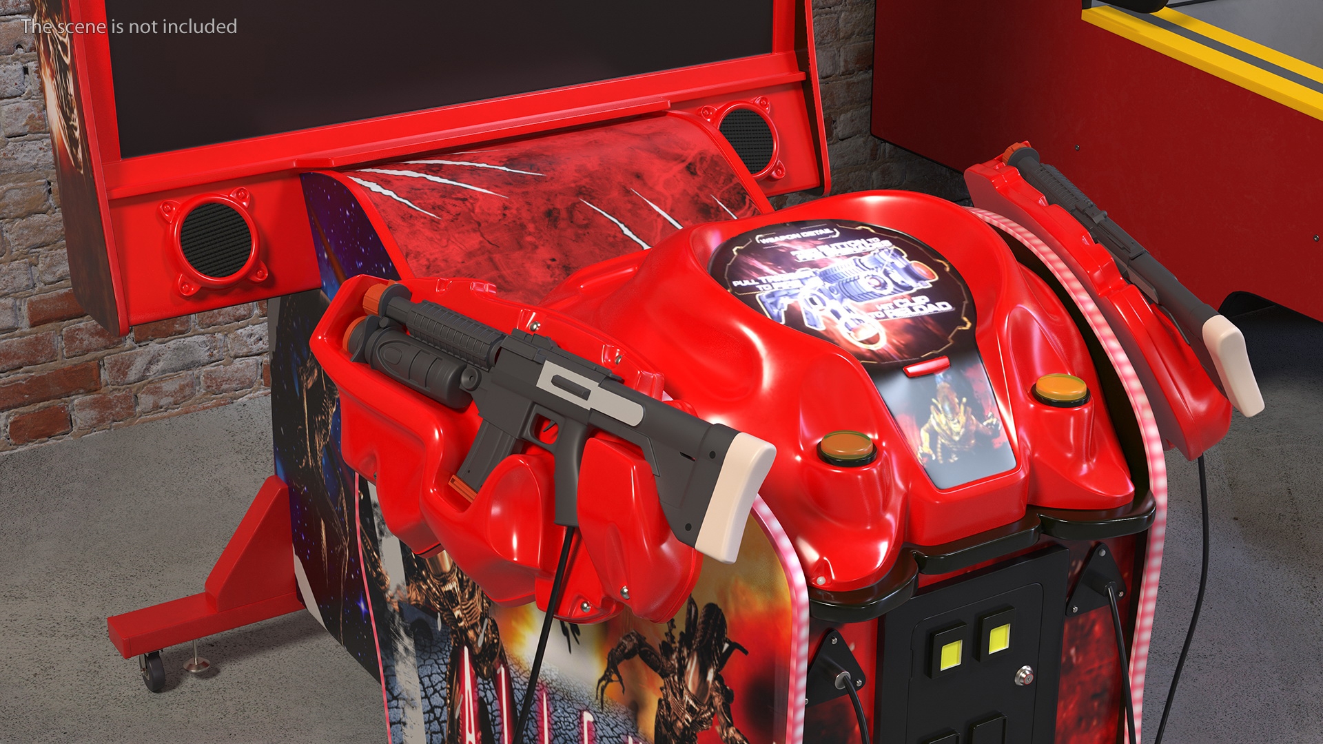 3D Namco Aliens Armageddon Arcade Machine Off State model