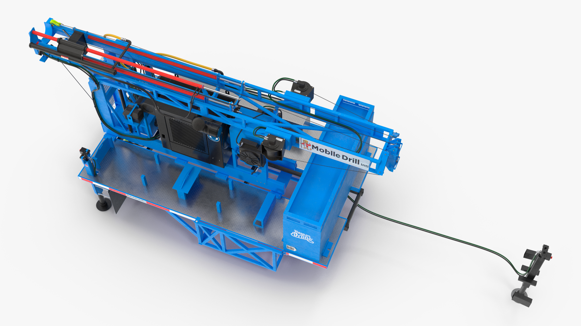 B-51 Mobile Drilling Rig Blue 3D model