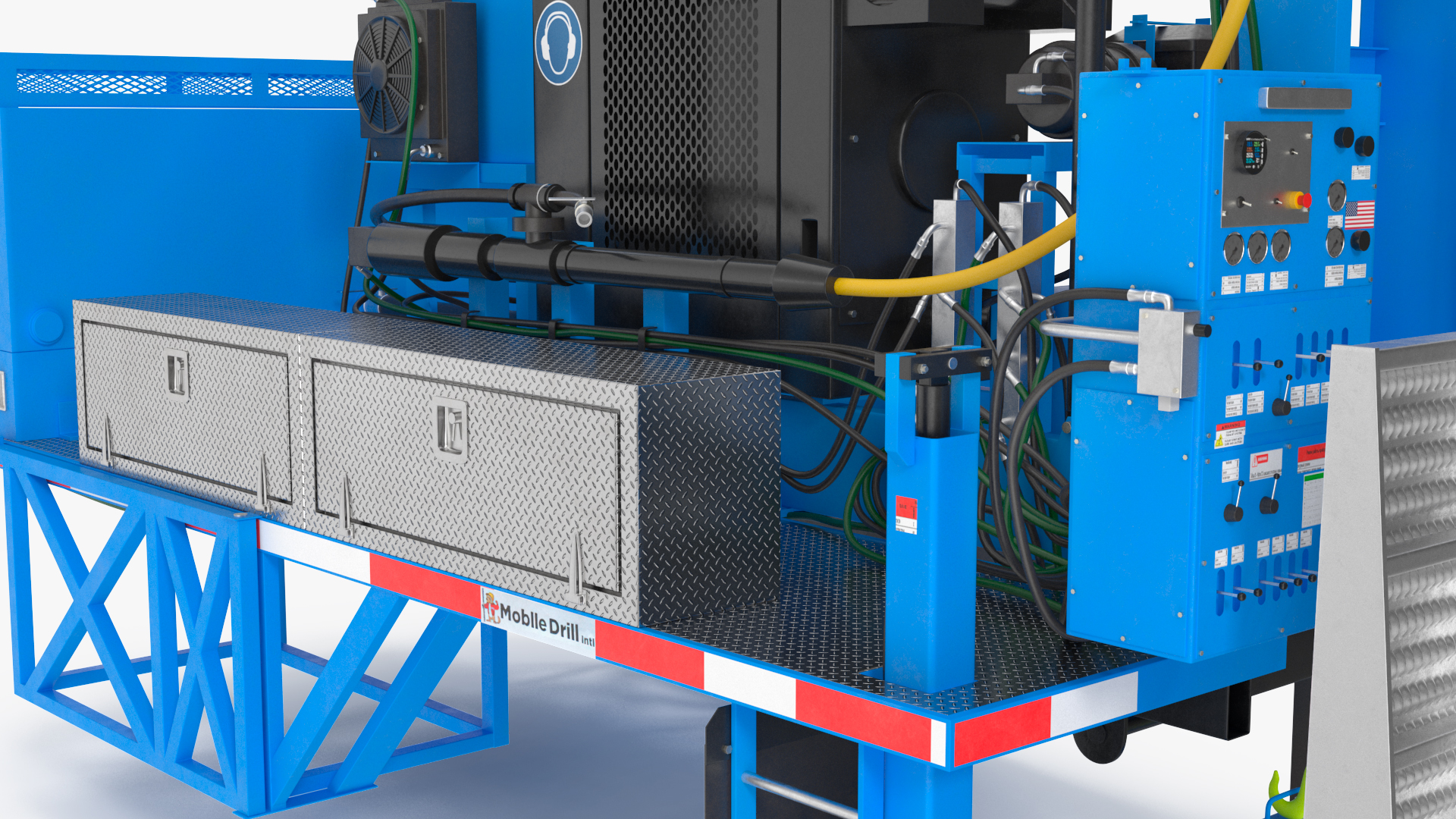 B-51 Mobile Drilling Rig Blue 3D model