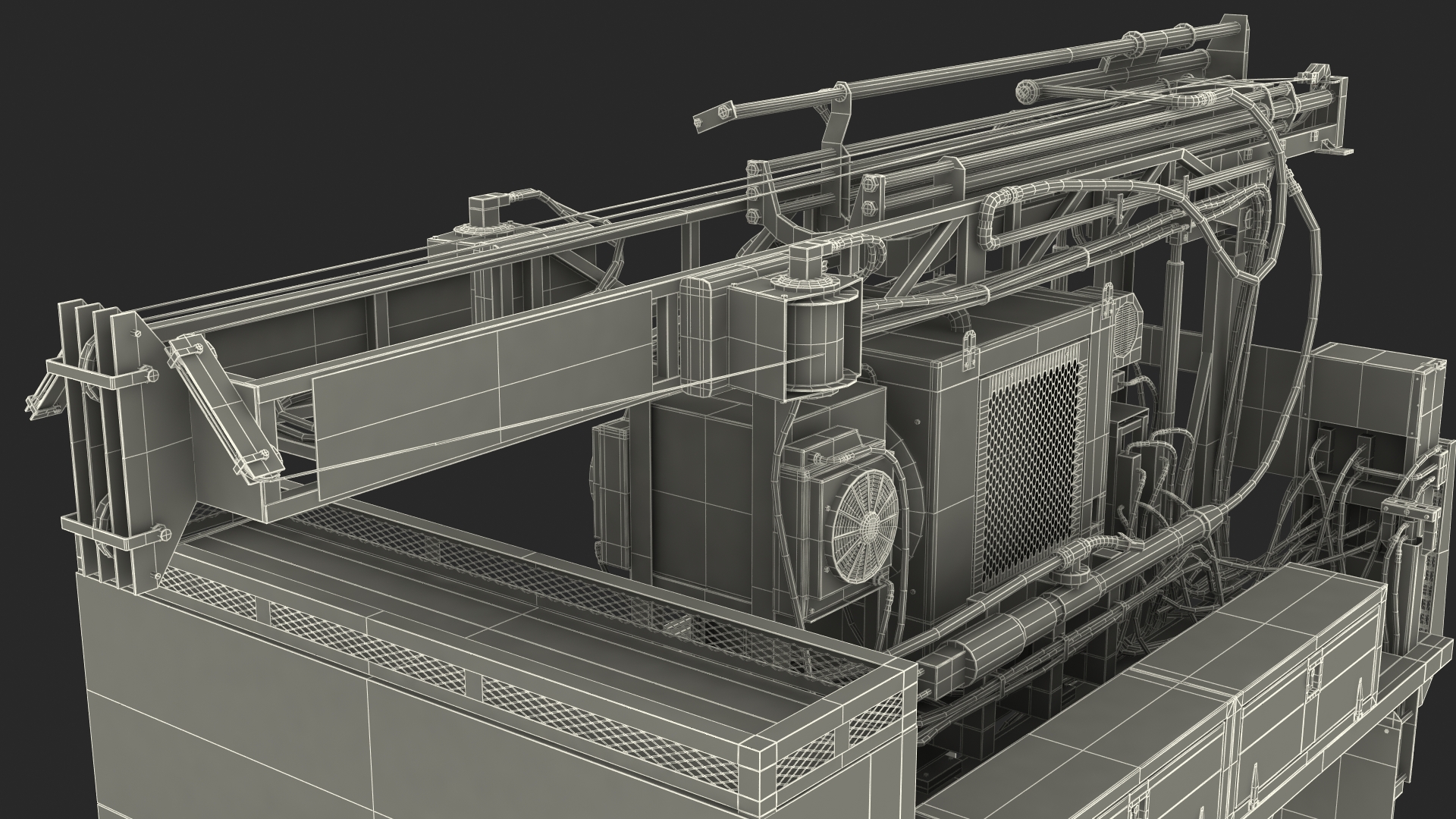 B-51 Mobile Drilling Rig Blue 3D model