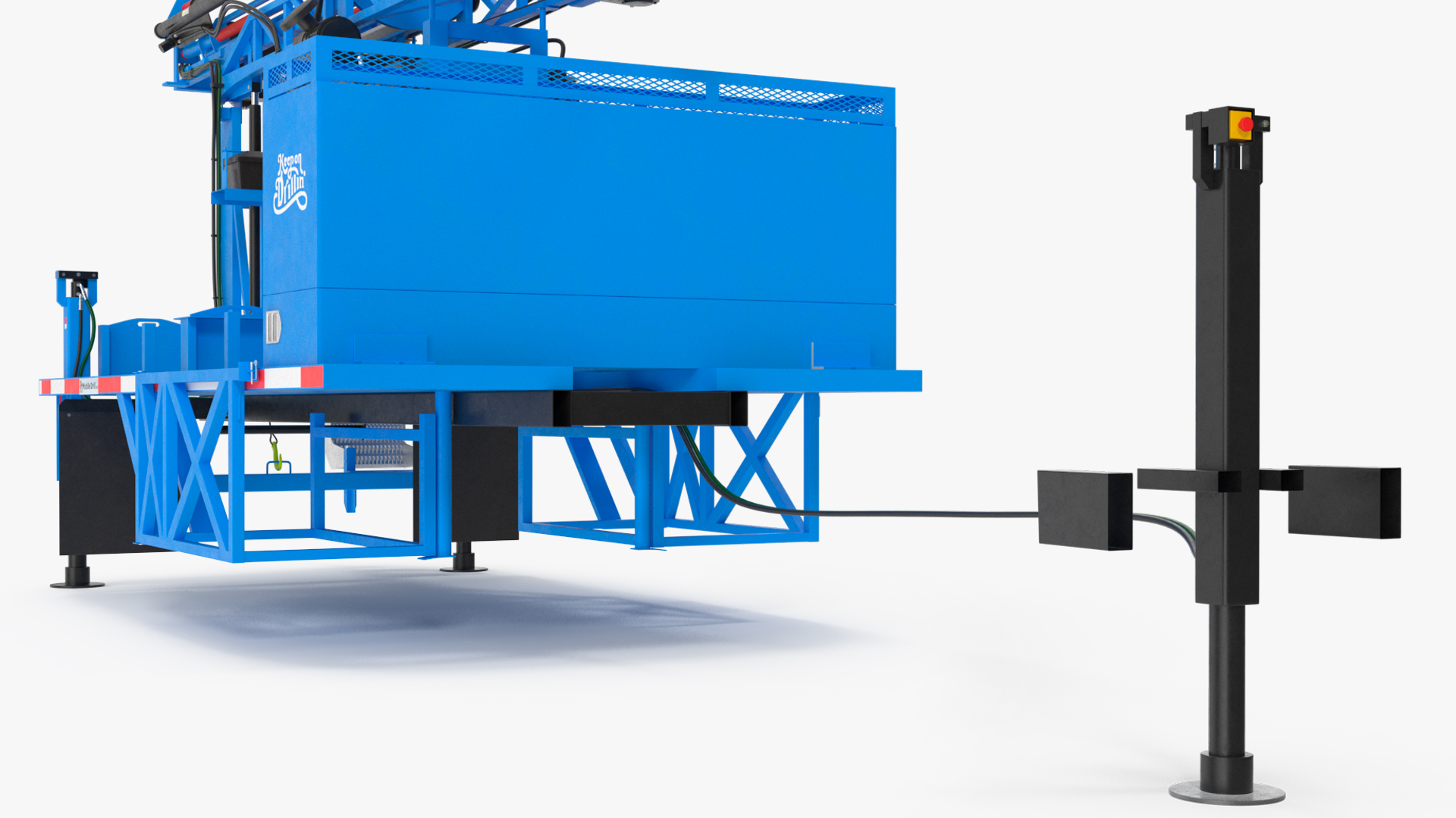 B-51 Mobile Drilling Rig Blue 3D model
