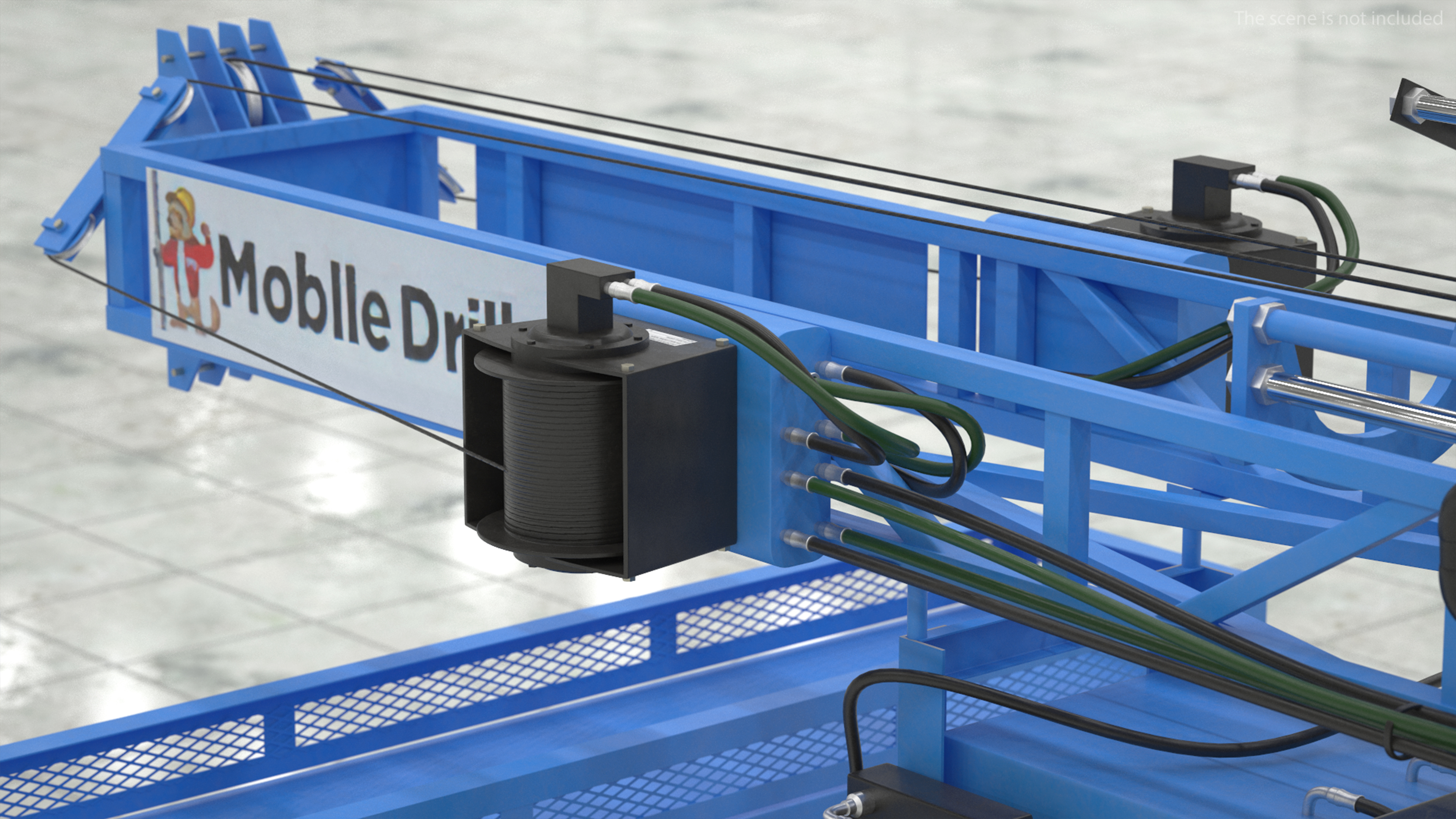 B-51 Mobile Drilling Rig Blue 3D model
