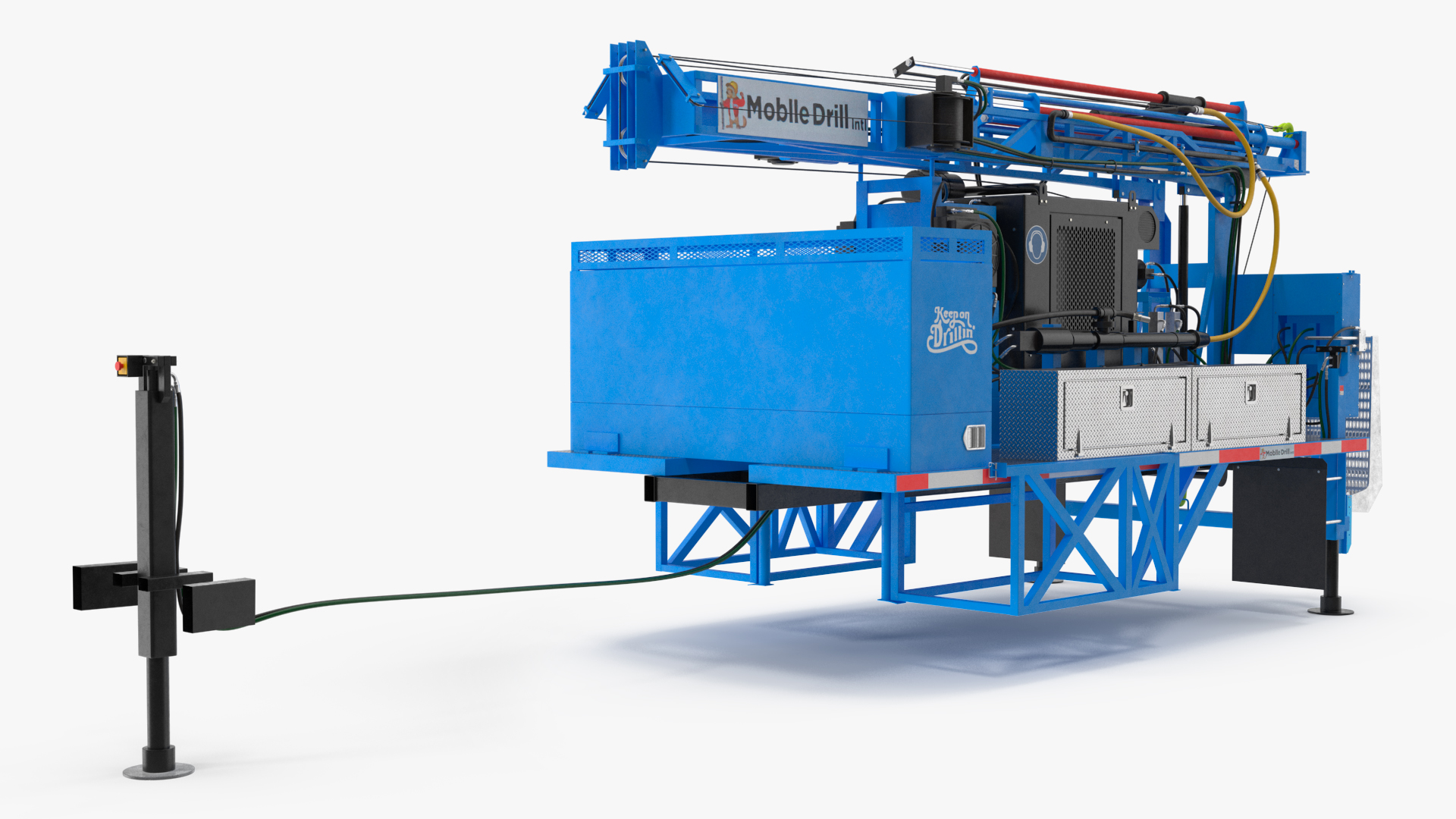 B-51 Mobile Drilling Rig Blue 3D model