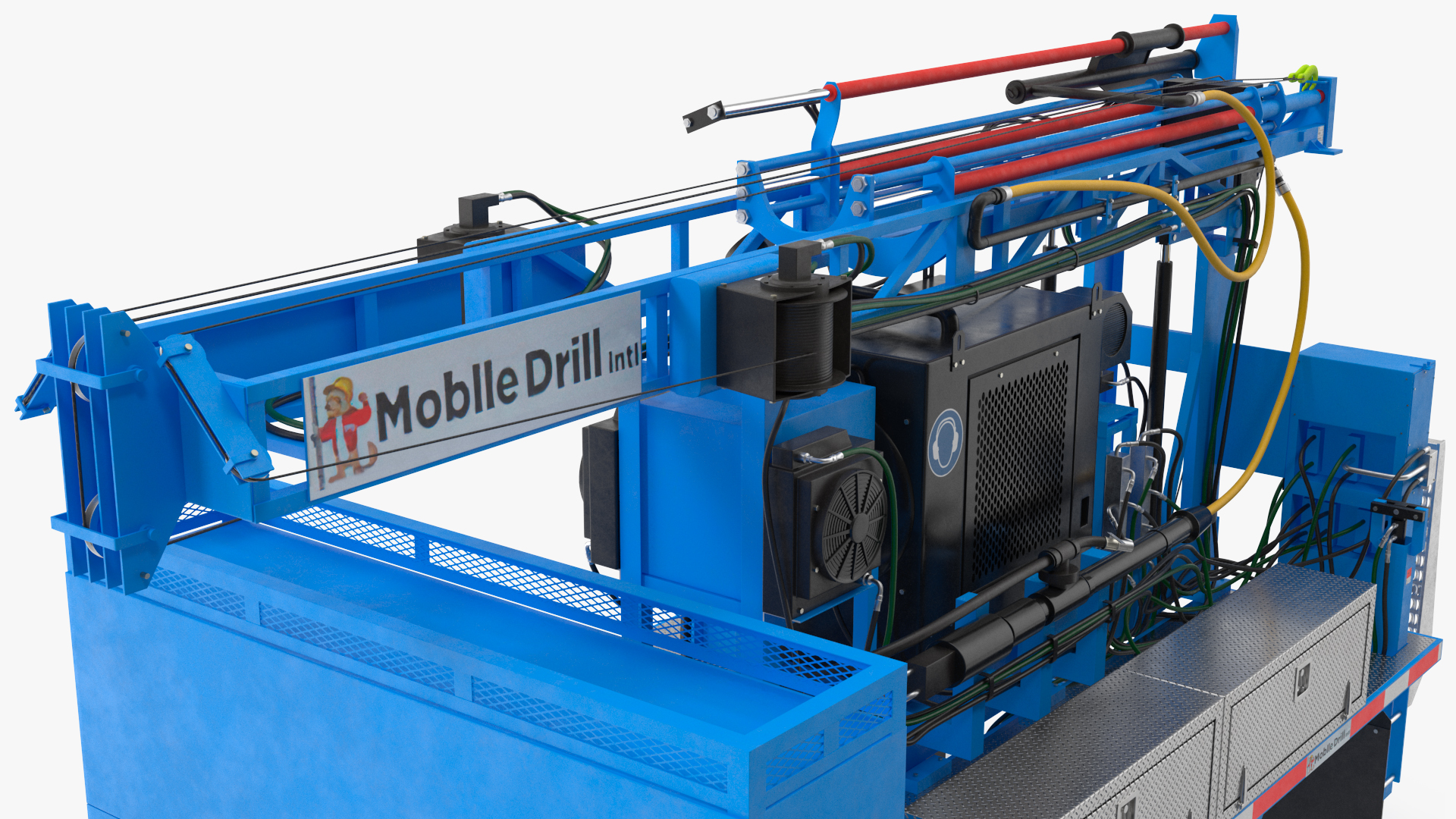 B-51 Mobile Drilling Rig Blue 3D model