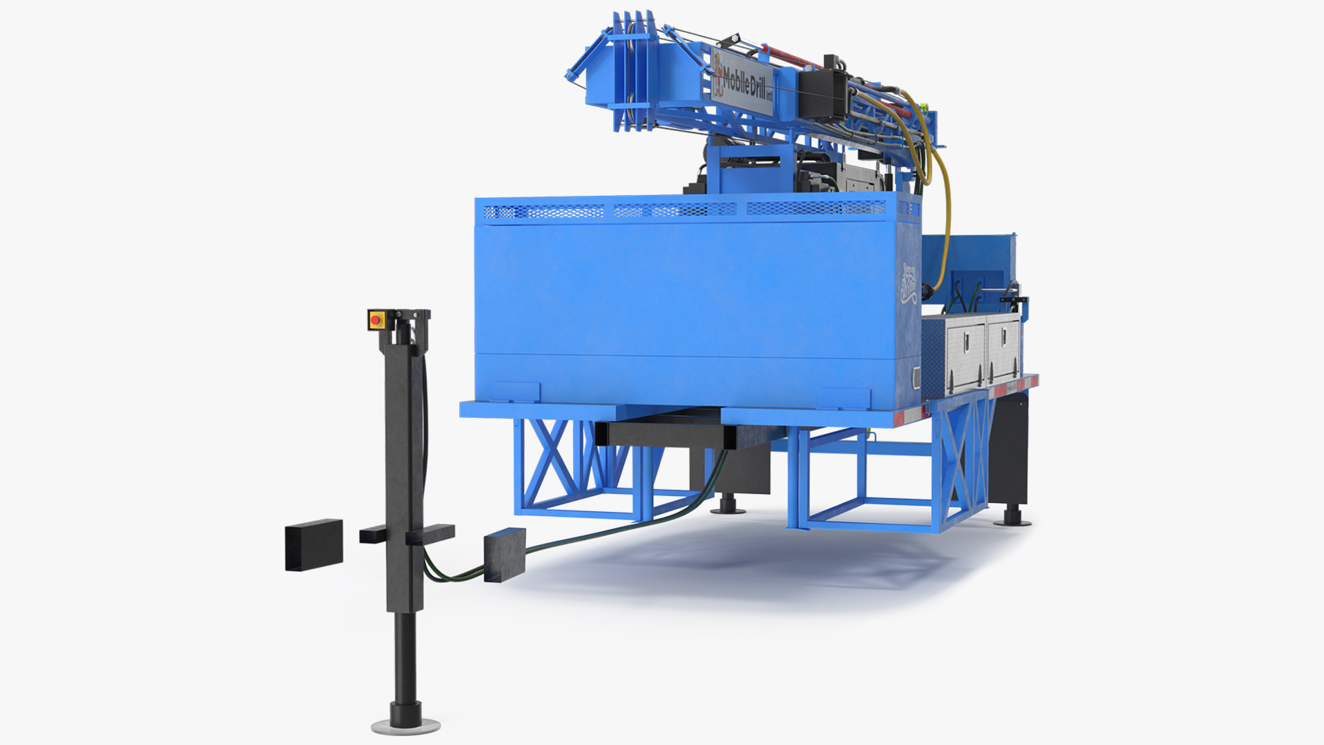 B-51 Mobile Drilling Rig Blue 3D model