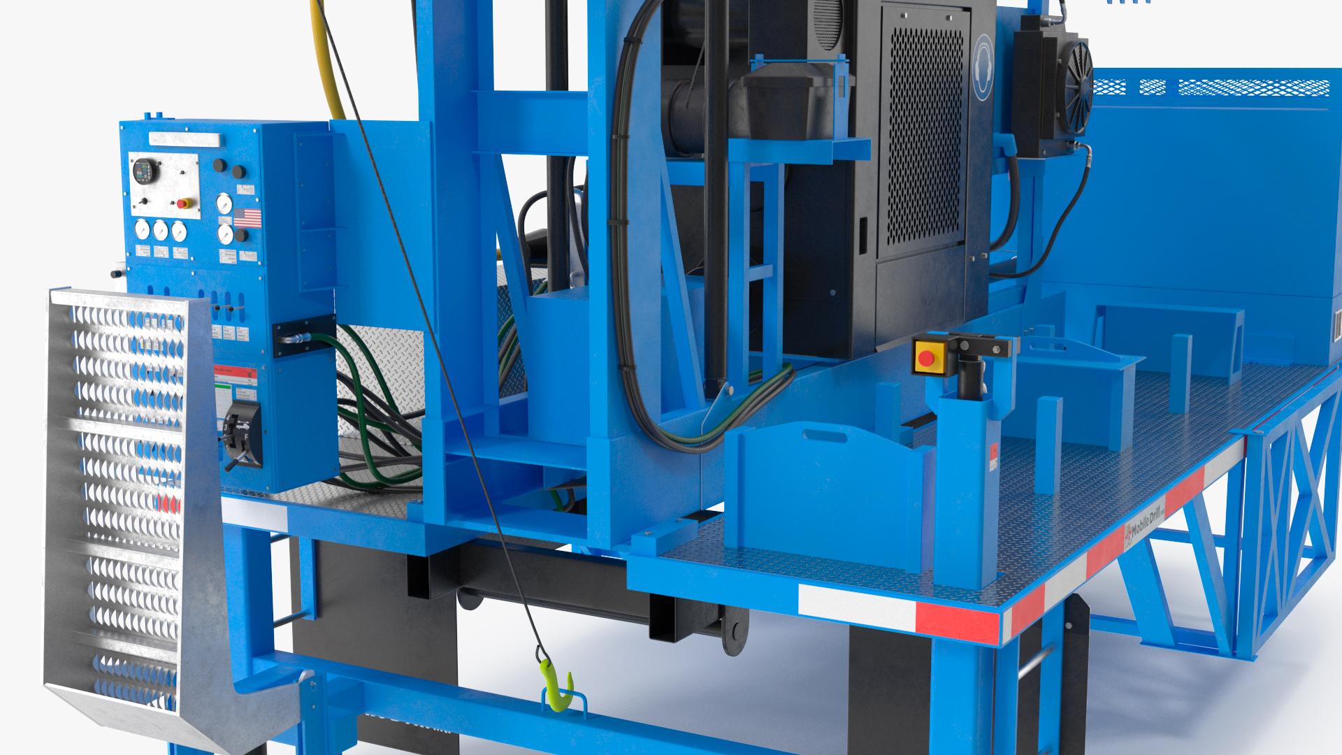 B-51 Mobile Drilling Rig Blue 3D model