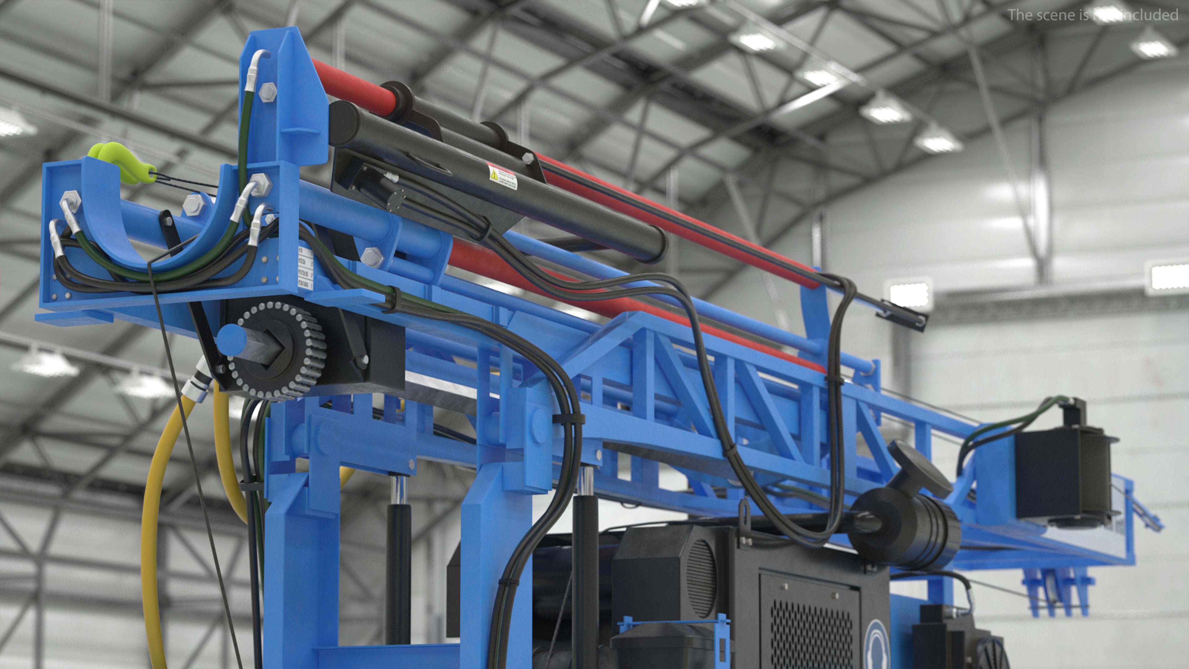 B-51 Mobile Drilling Rig Blue 3D model