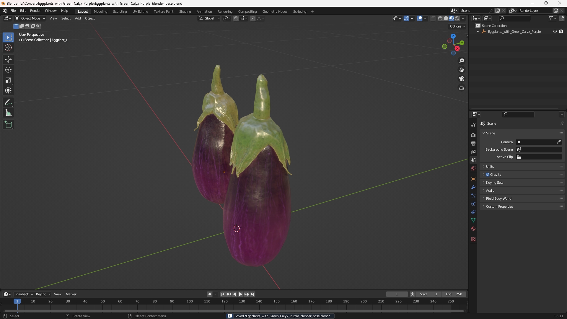 Eggplants with Green Calyx Purple, view 9