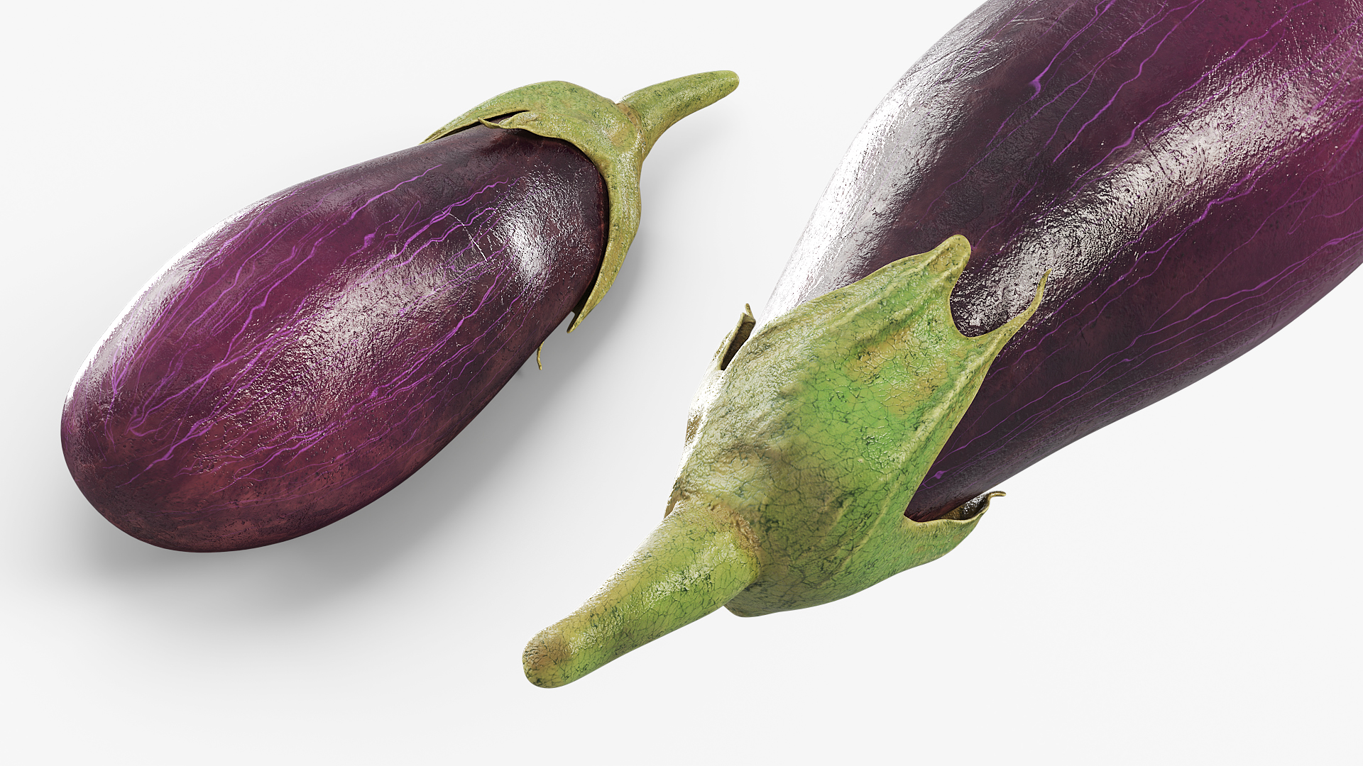 Eggplants with Green Calyx Purple, view 3