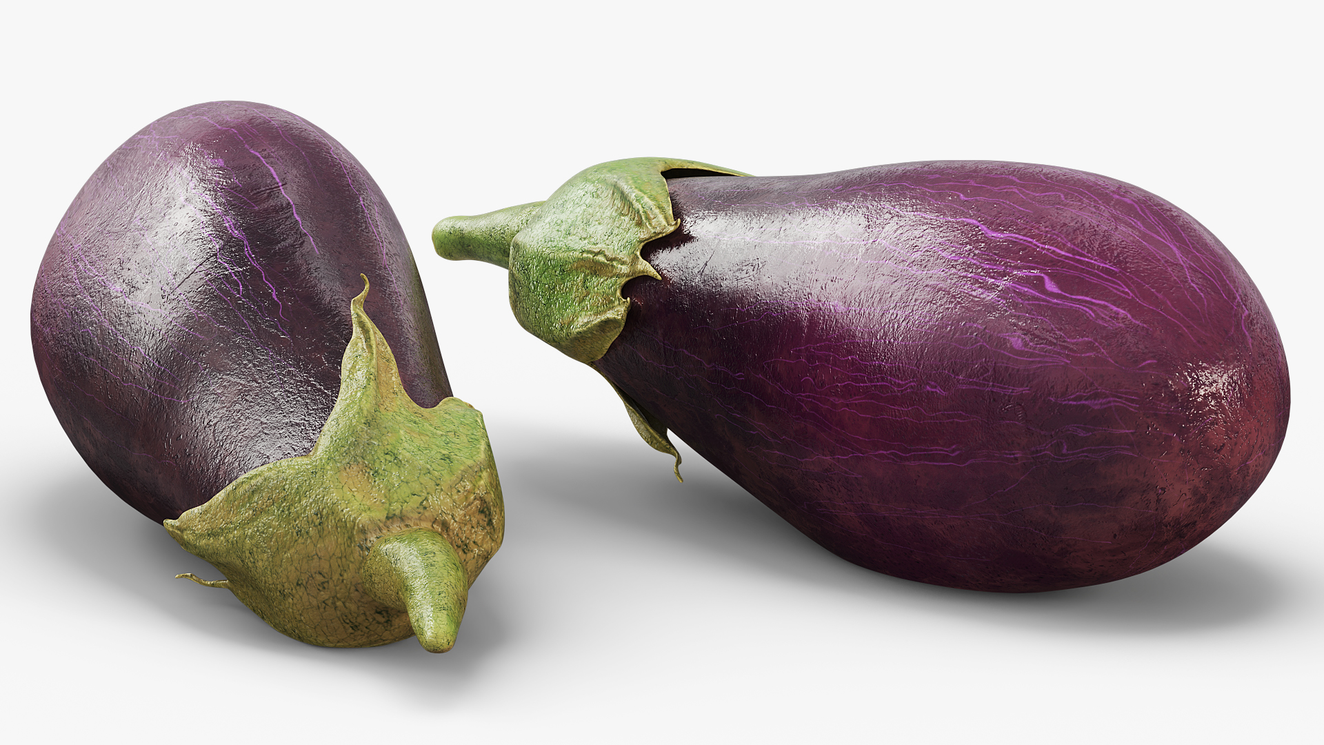 Eggplants with Green Calyx Purple, view 5