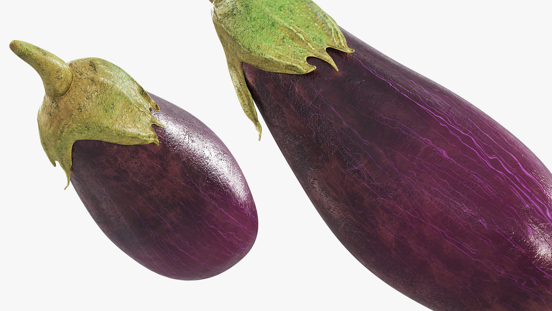 Eggplants with Green Calyx Purple, view 4